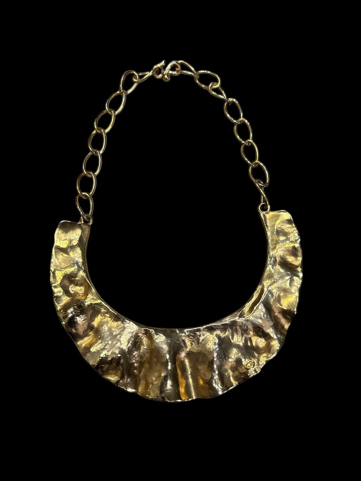 Jewelry VINTAGE KENNETH JAY LANE KJL WIDE TEXTURED COLLAR NECKLACE Size ONE SIZE - 2 Thumbnail