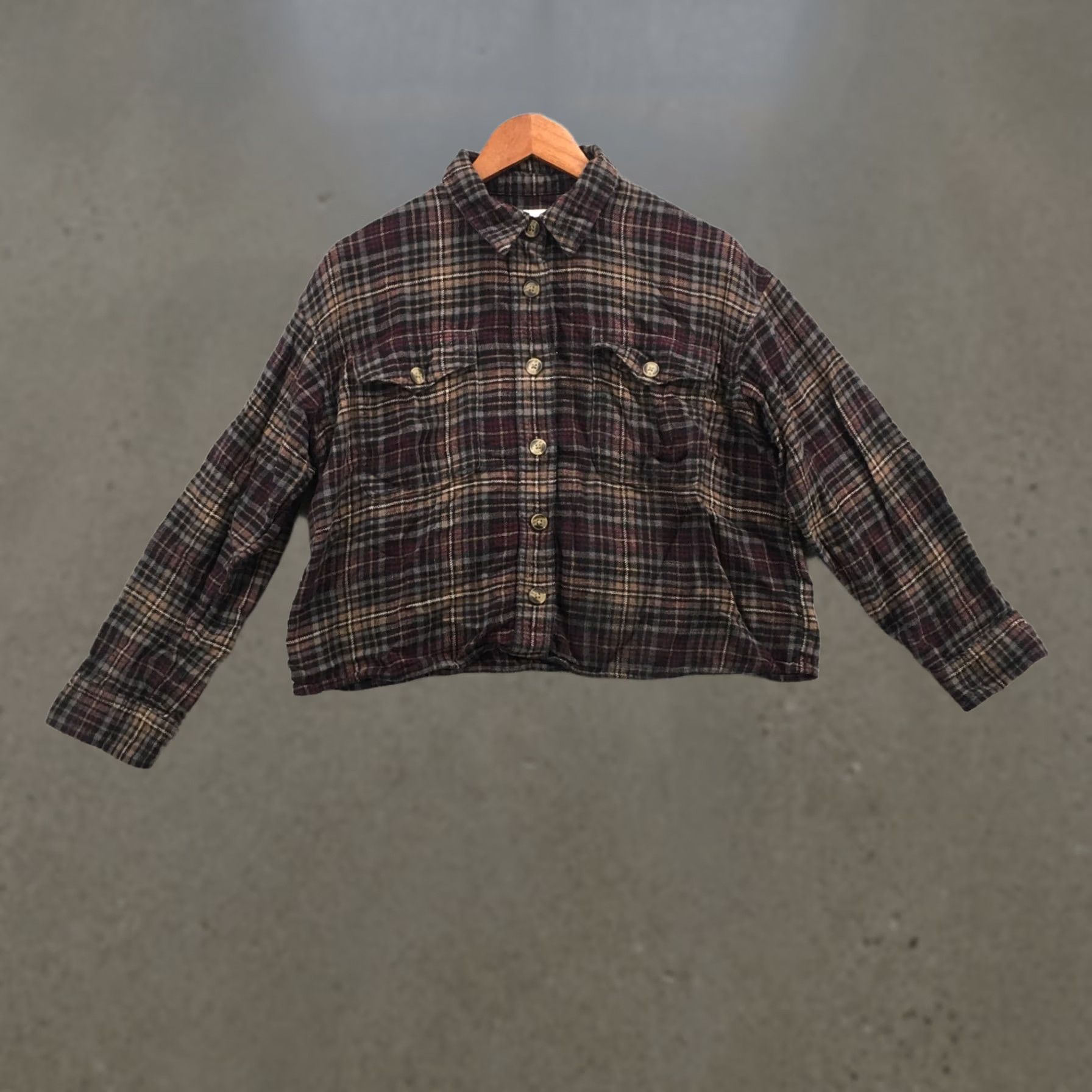American Eagle Outfitters American Eagle Outfitters Shirt Womens Medium Button-Up Collared Multicolor Long Sleeve Casual Plaid Size M / US 6-8 / IT 42-44 - 1 Thumbnail