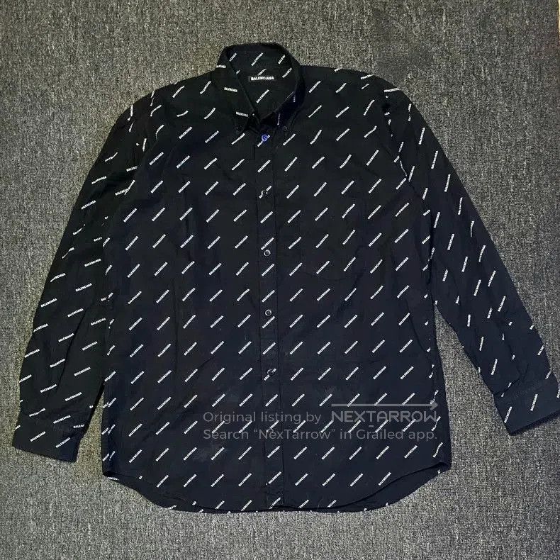 Balenciaga Balenciaga Oversized Logo Print Shirt. Size US M / EU 48-50 / 2 - 1 Thumbnail
