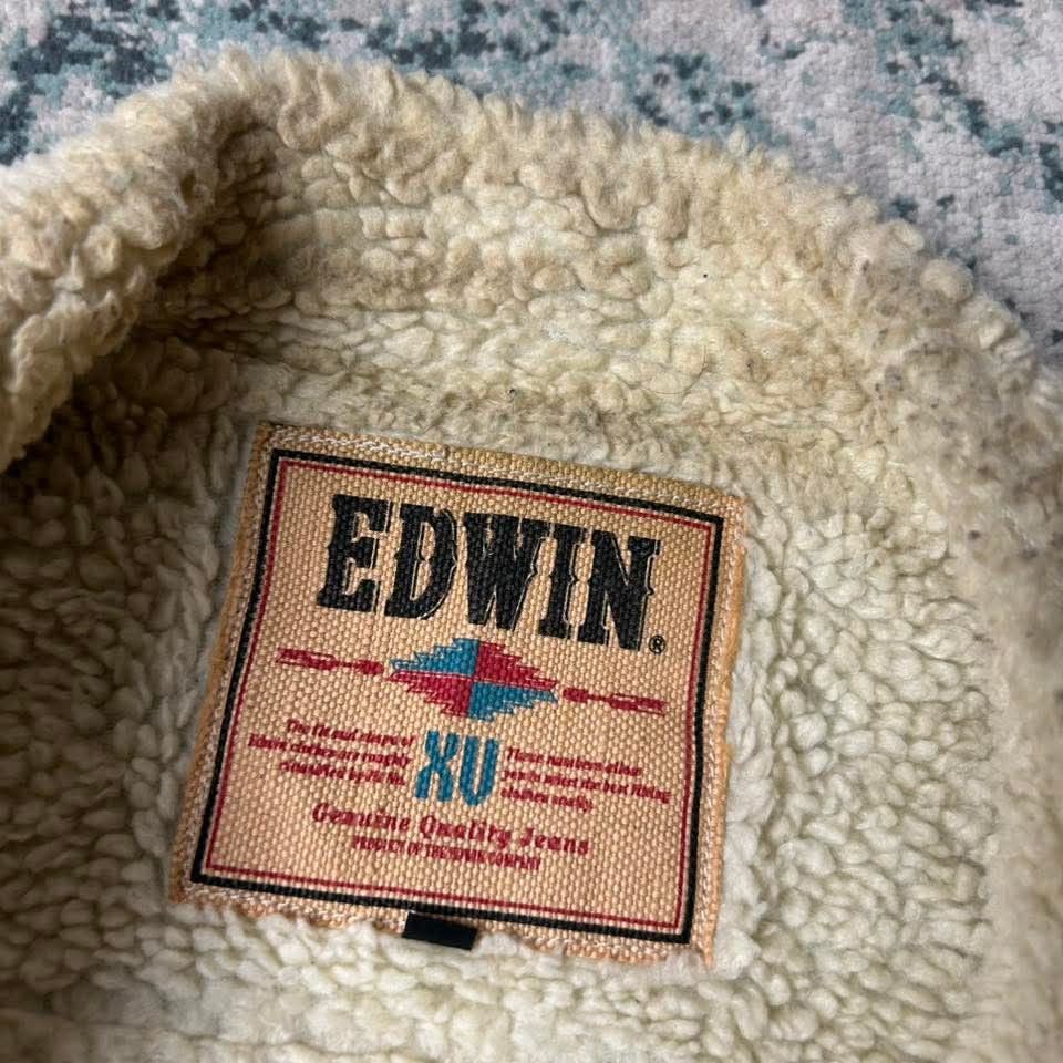 Edwin Vintage Edwin Sherpa Autumn Denim Jacket Cowboy Size US L / EU 52-54 / 3 - 2 Thumbnail