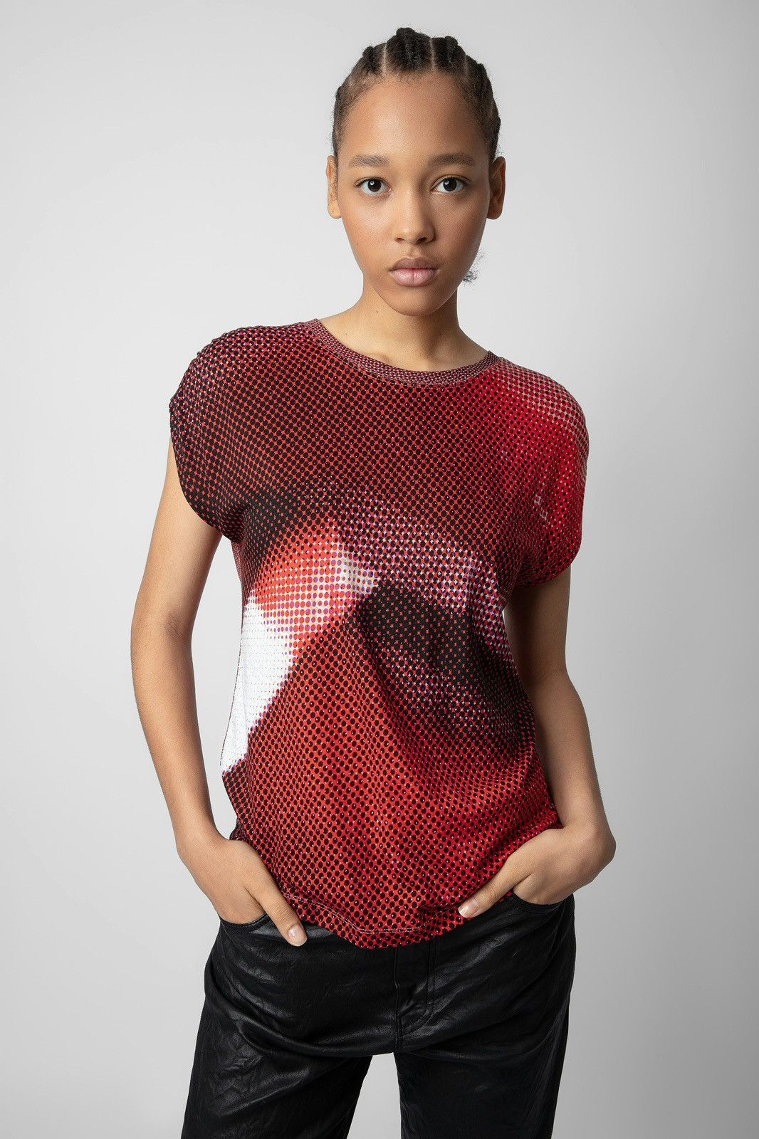 Zadig & Voltaire !DS! SS23 Zadig & Voltaire Adele Bouche Smoke Red Tank Top Size S / US 4 / IT 40 - 4 Thumbnail