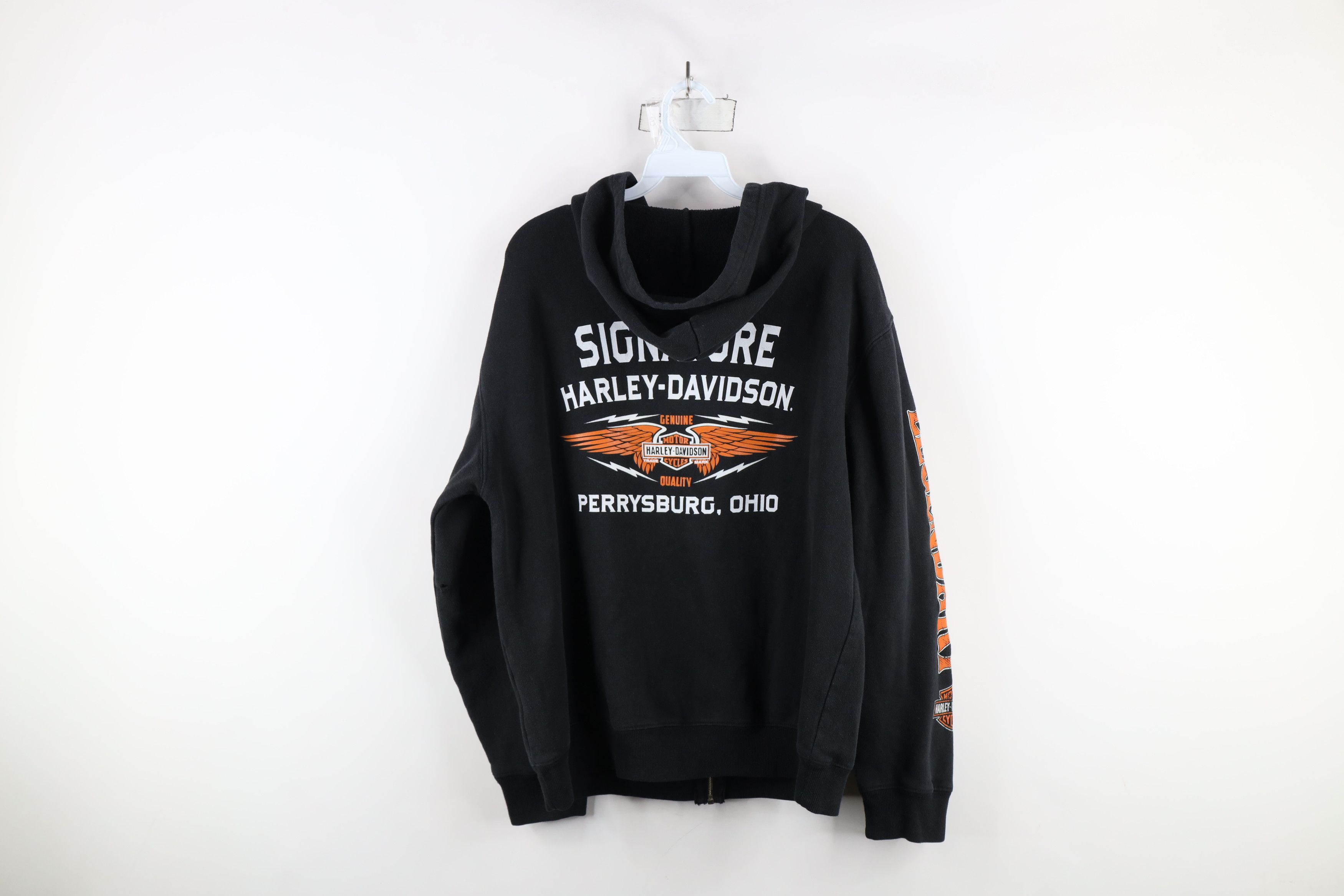 Harley Davidson Vintage Y2K Harley Davidson Spell Out Full Zip Hoodie Size US L / EU 52-54 / 3 - 12 Thumbnail