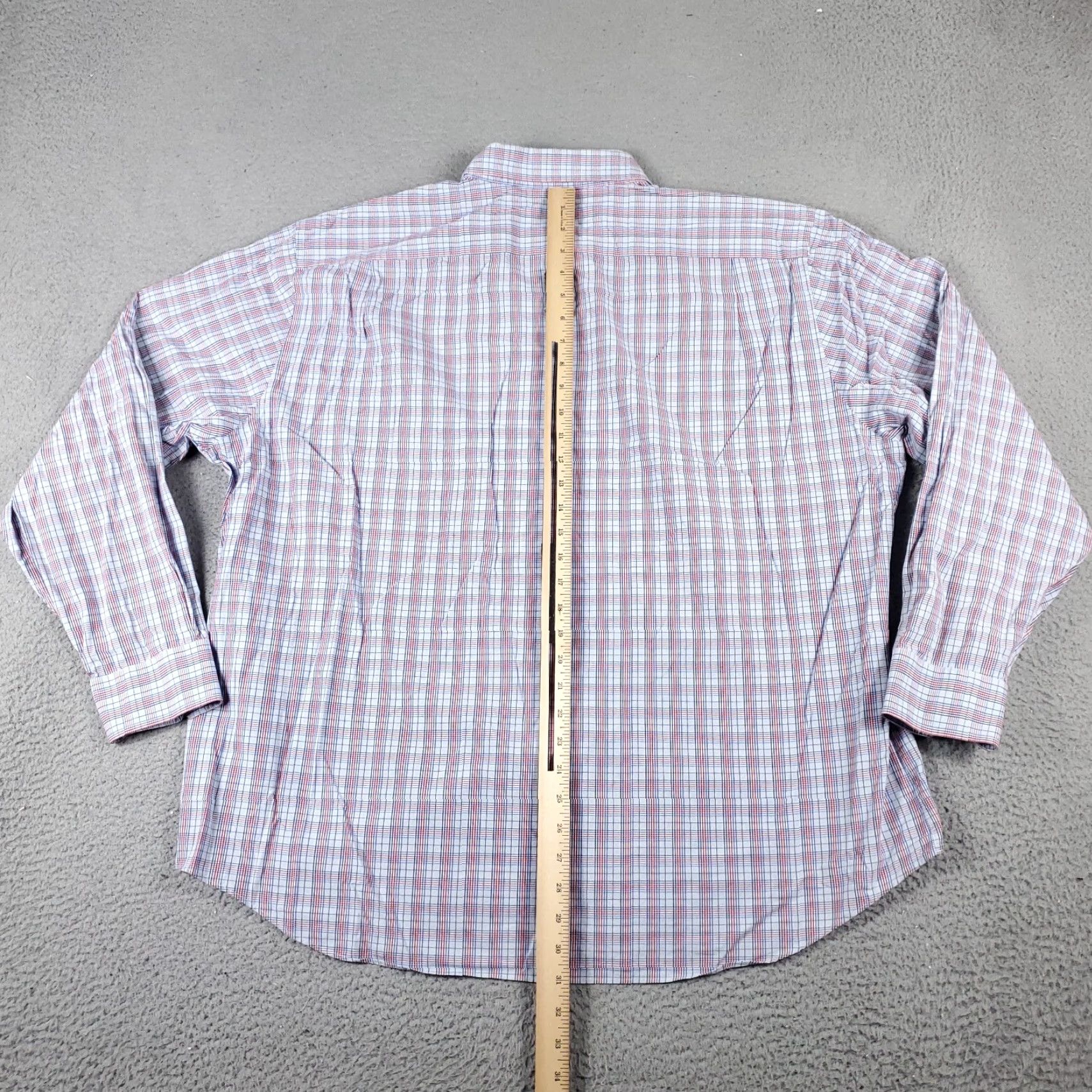 Nautica Nautica Shirt Mens 2XL Blue Plaid Casual Button Up Long Sleeve Size US XXL / EU 58 / 5 - 4 Thumbnail