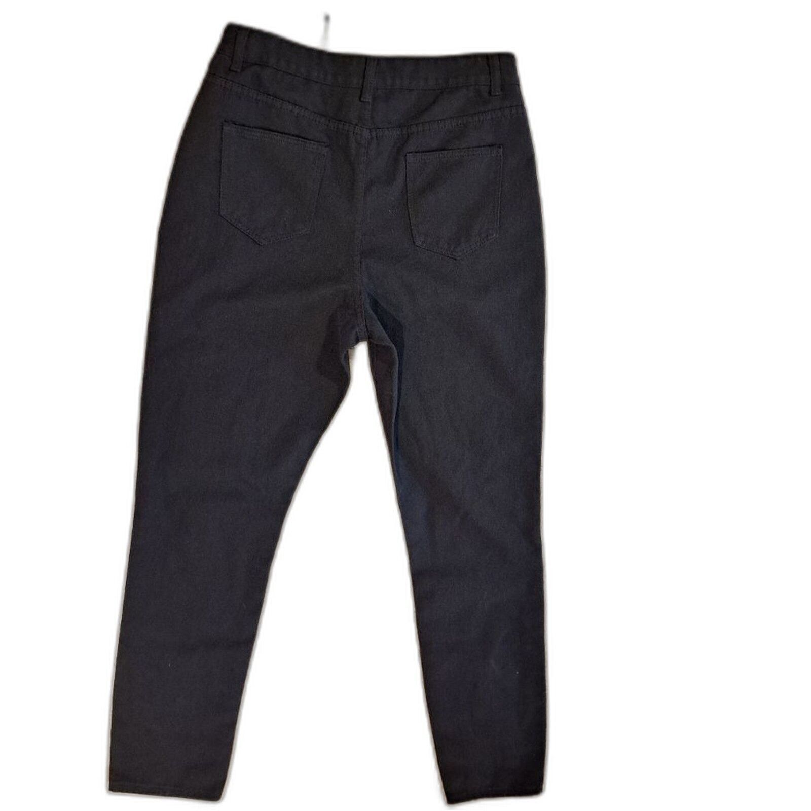 Nasty Gal Nasty Gal NWOT black denim knees distressed jeans size 10 Size 32" / US 10 / IT 46 - 3 Thumbnail