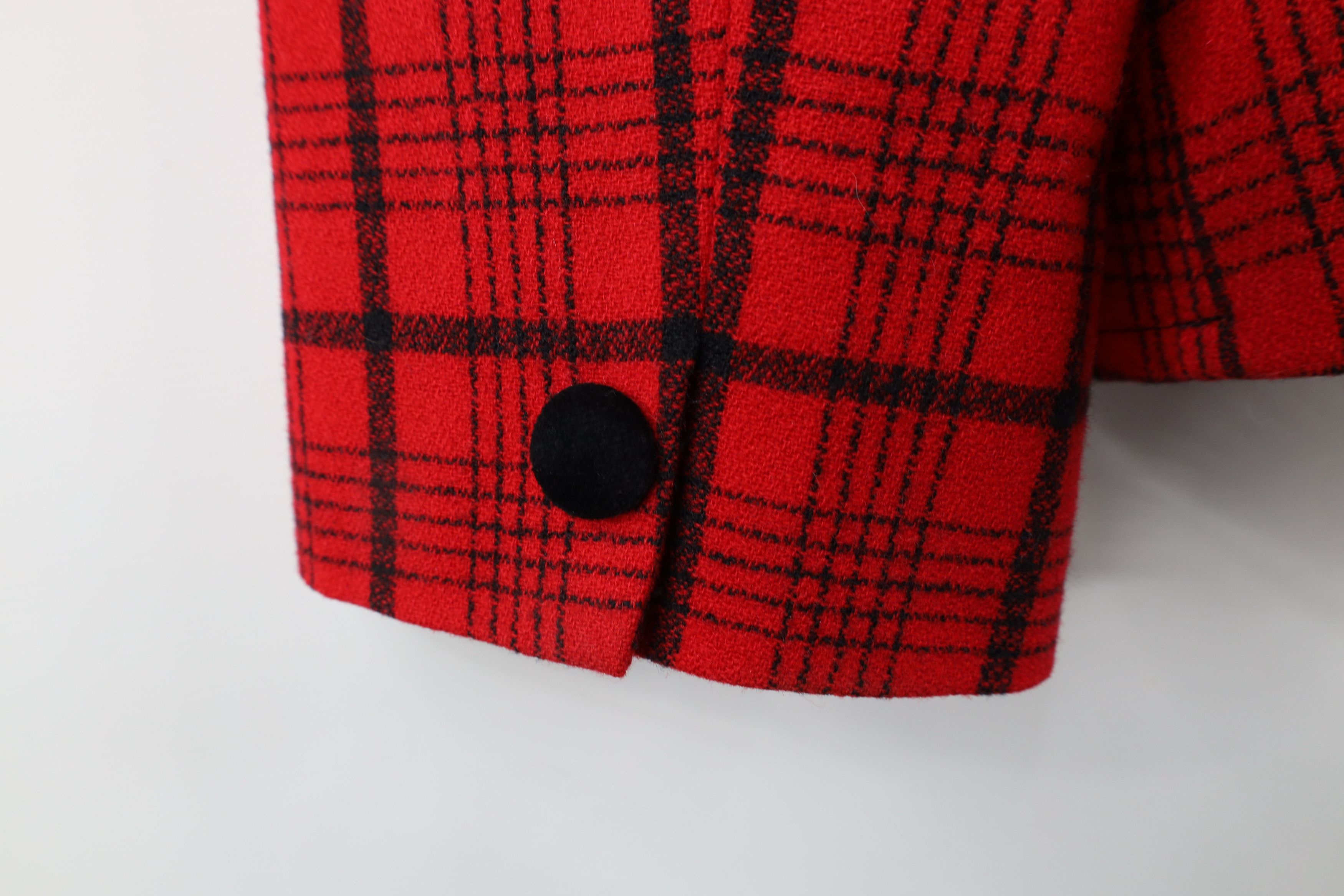 Pendleton × Vintage Vintage 90s Pendleton Wool Blazer Jacket Red Plaid USA Size XXL / US 16-18 / IT 52-54 - 11 Thumbnail