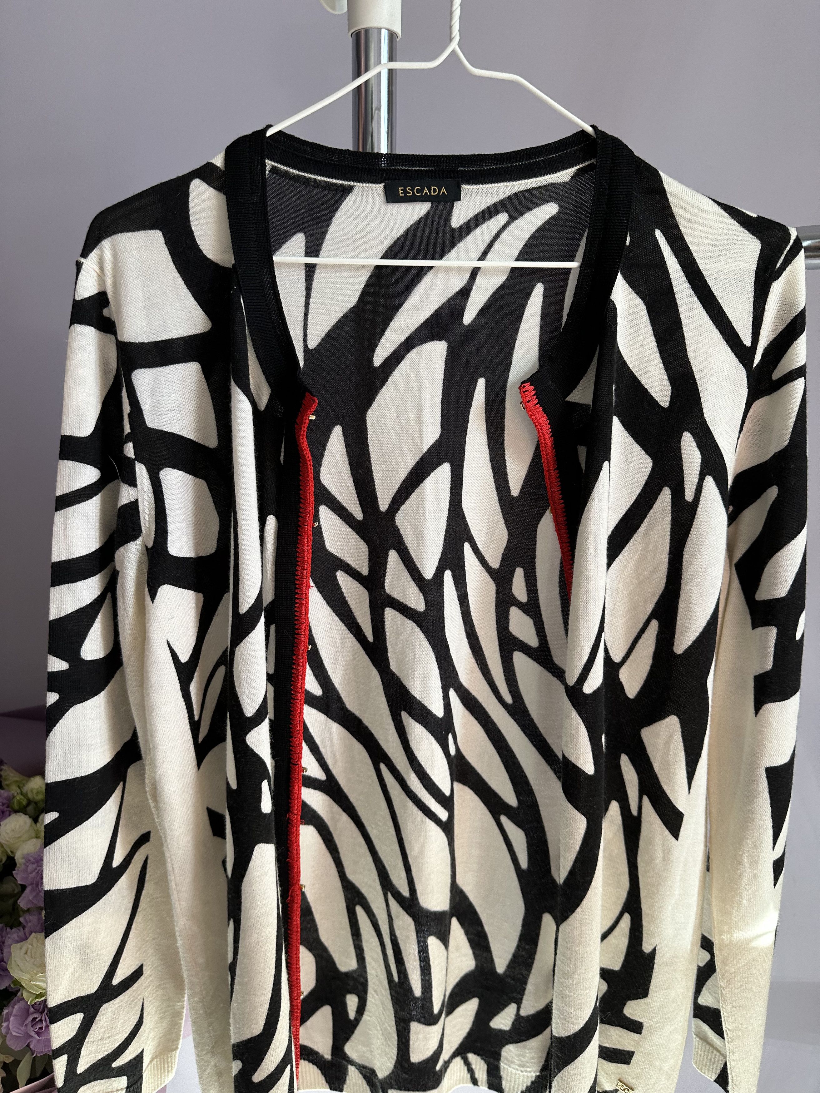 Escada Escape virgin wool cardigan Size S / US 4 / IT 40 - 3 Thumbnail