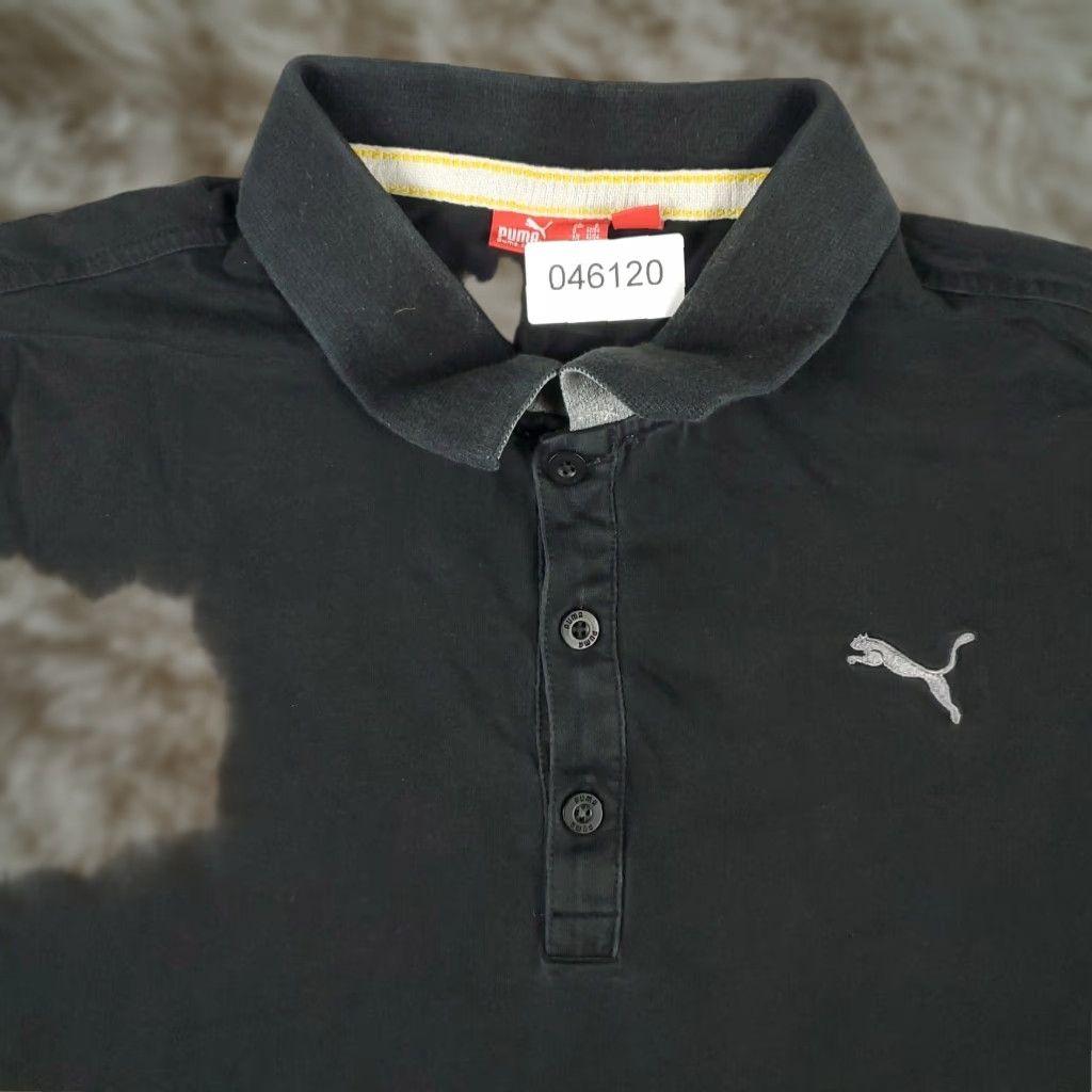 Puma Puma Polo Shirt Mens Large Black Cotton Casual Short Sleeve Adult Polo Shirt Mens Black Cotton Short Sleeve Casual Polo Shirt Puma Golf Brand Sports Size US L / EU 52-54 / 3 - 1 Thumbnail