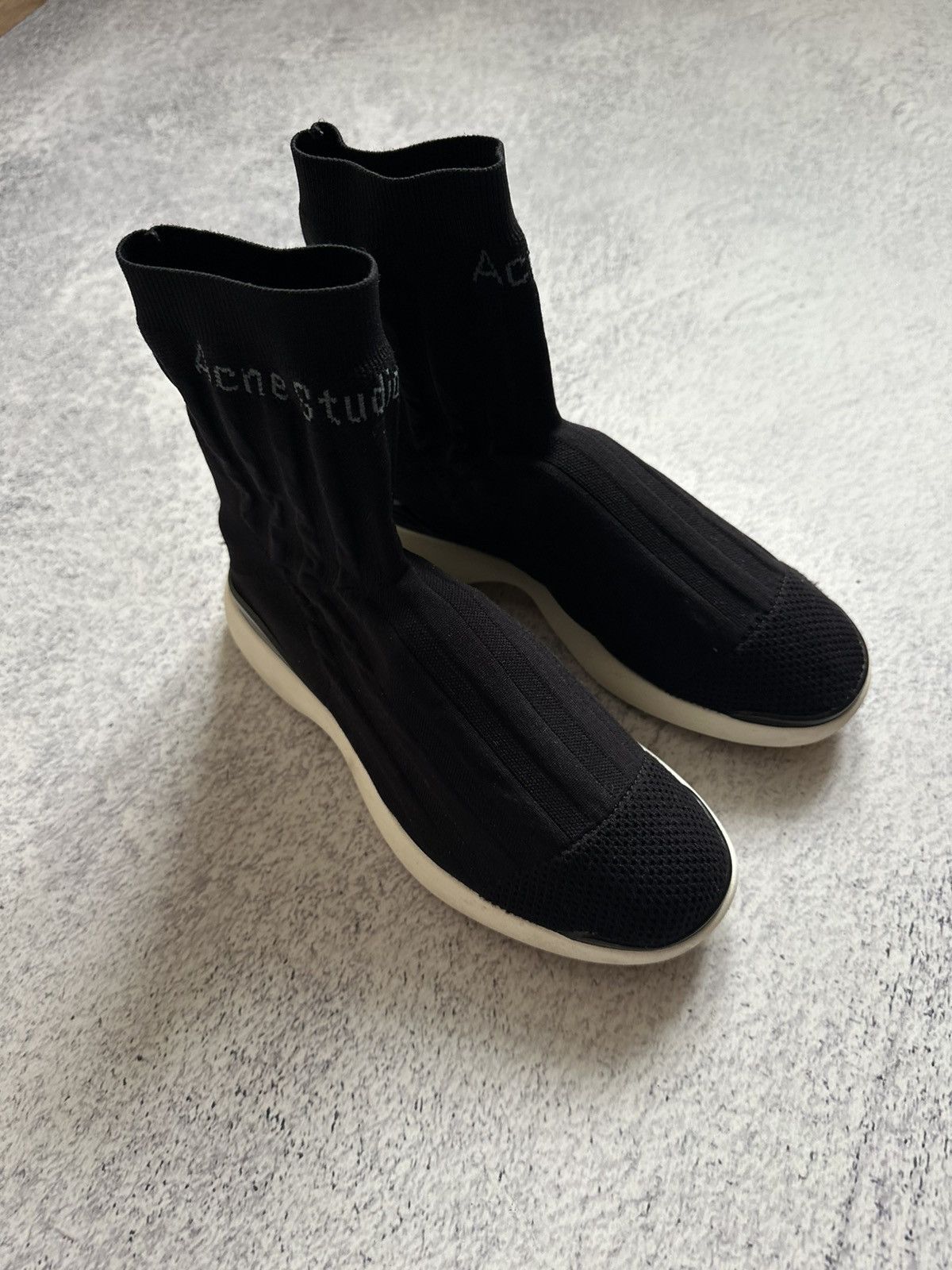 Acne Studios Acne Studios Tristan AS Black/White Sock Sneakers Size 38 Size US 8 / IT 38 - 5 Thumbnail
