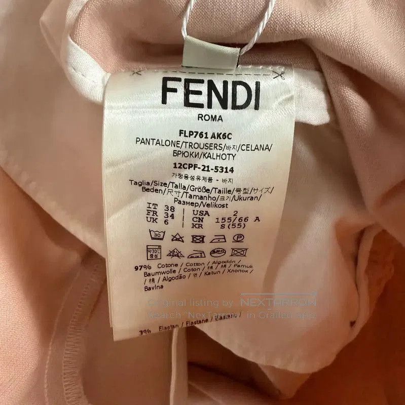 Fendi Fendi Pink Cotton Women’s Shorts . Size 28" / US 6 / IT 42 - 6 Thumbnail