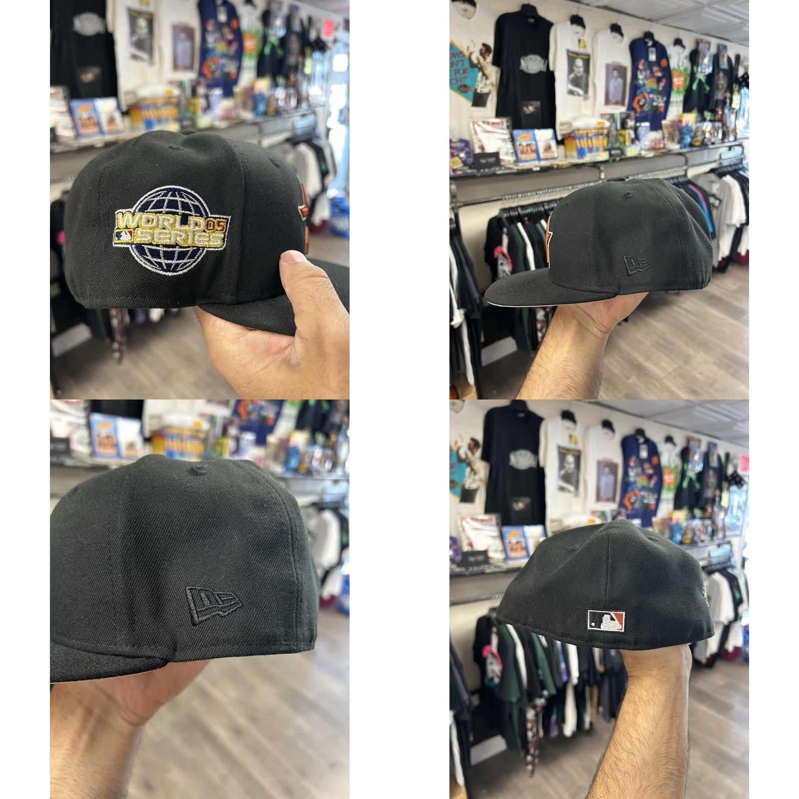 New Era New Era Houston Astros 5950 Fitted Hat 7 5/8 Black Pink Star 05 Patch Mens Size ONE SIZE - 8 Thumbnail