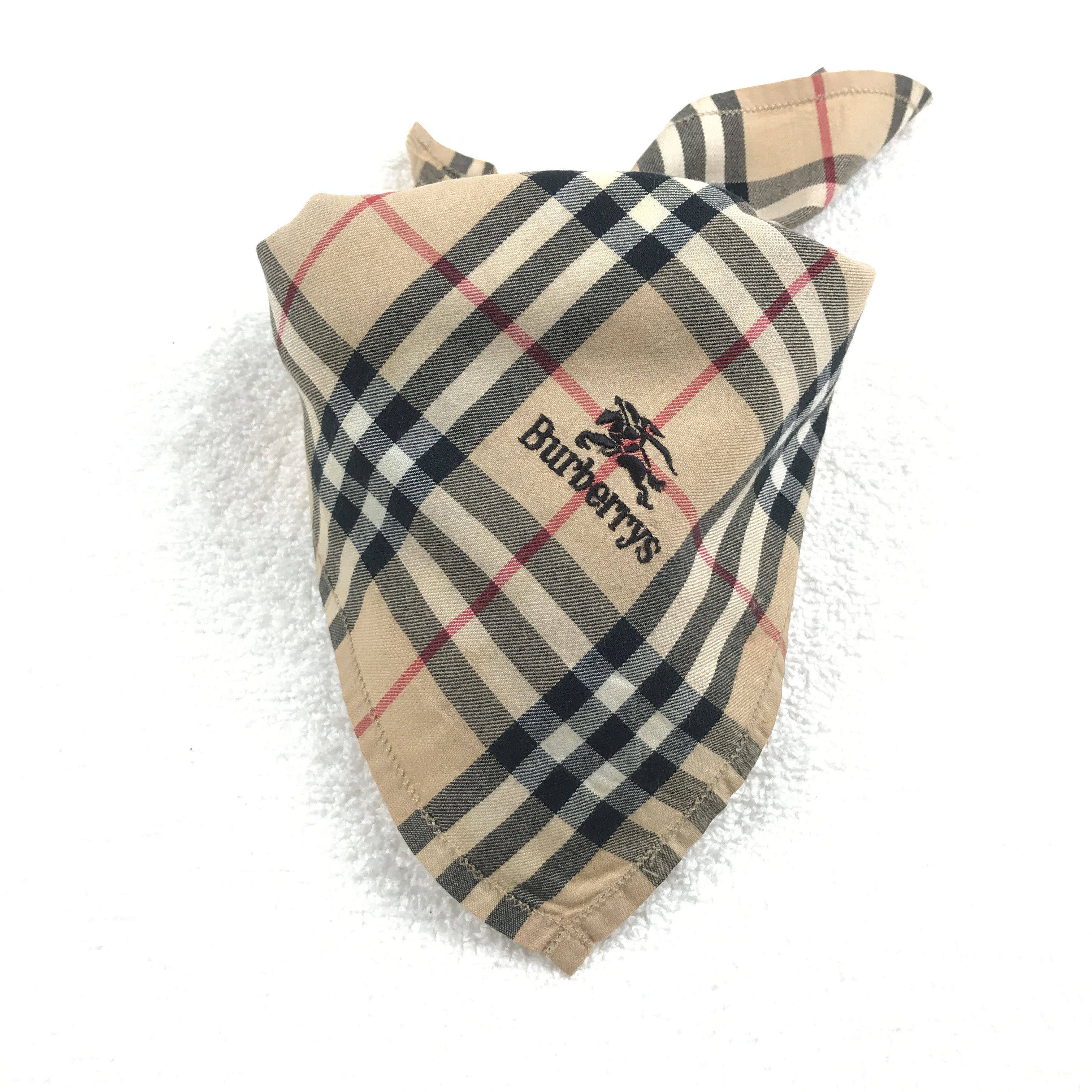 Burberry × Vintage Vintage Burberry Nova Check Bandana Neckerchief Handkerchief Size ONE SIZE - 4 Thumbnail
