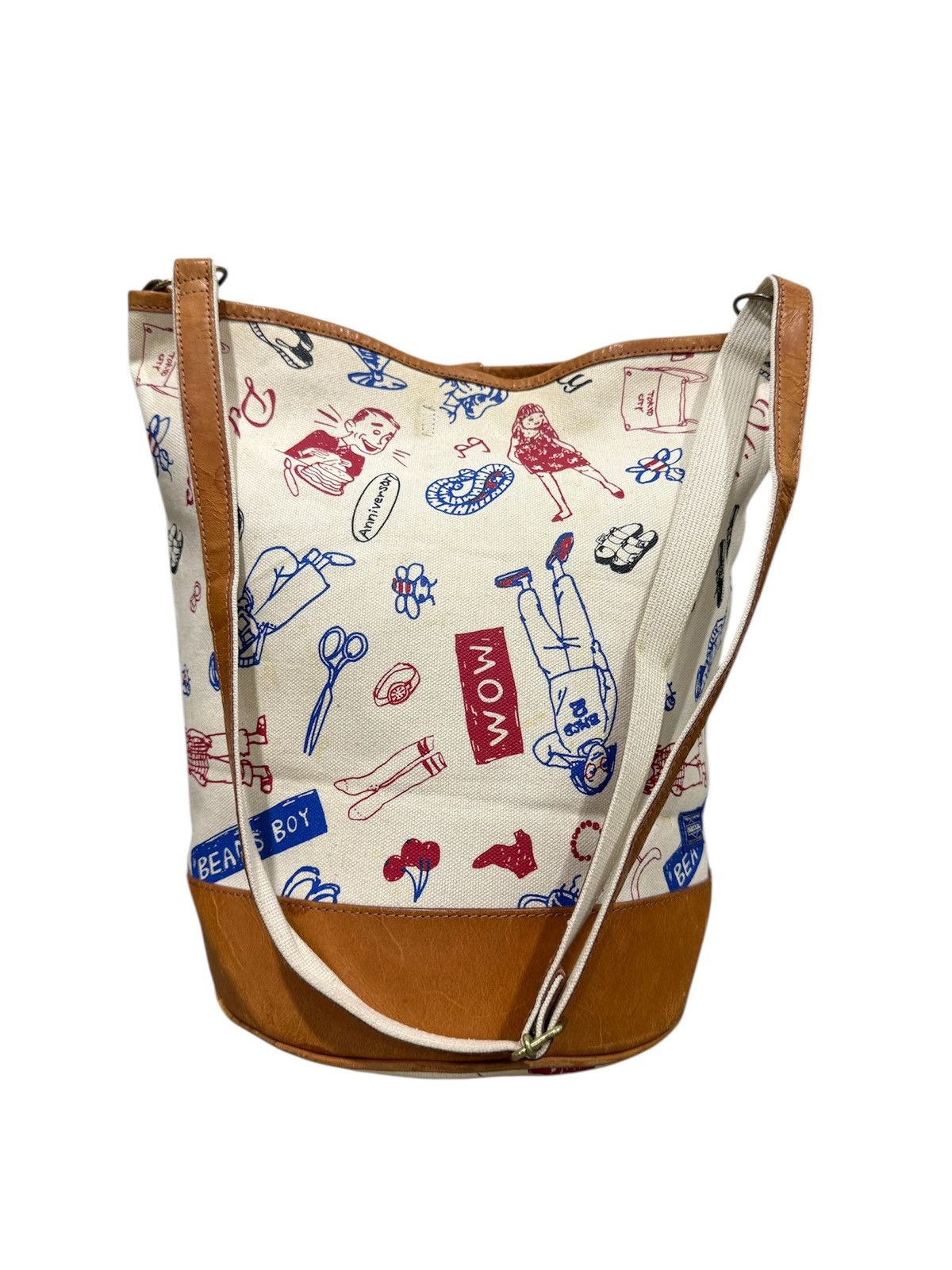 Head Porter BEAMS BOY X PORTER BLUE LABEL BUCKET BAG LEATHER BOTTOM Size ONE SIZE - 1 Thumbnail