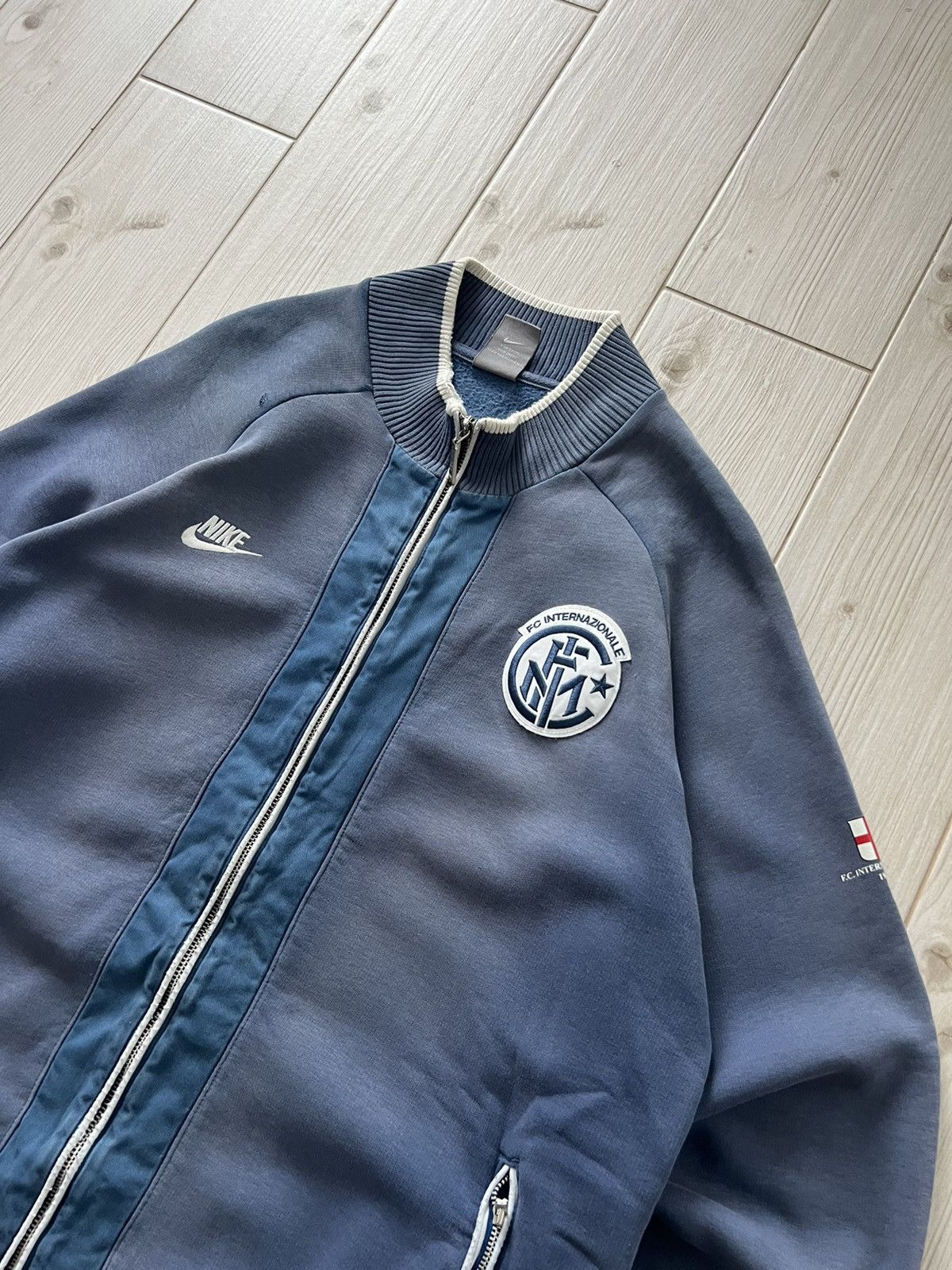 Nike Nike Vintage Inter Milan Zip Hoodie Faded 08/09 Size US XL / EU 56 / 4 - 3 Thumbnail