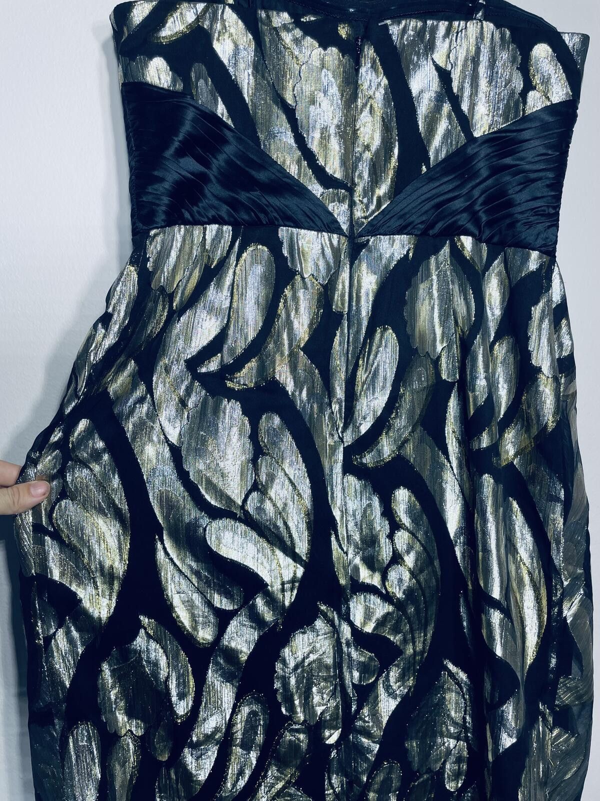 Other Aidan Mattox Metallic Silk Cocktail Mini dress formal Sz 4 Size S / US 4 / IT 40 - 7 Thumbnail