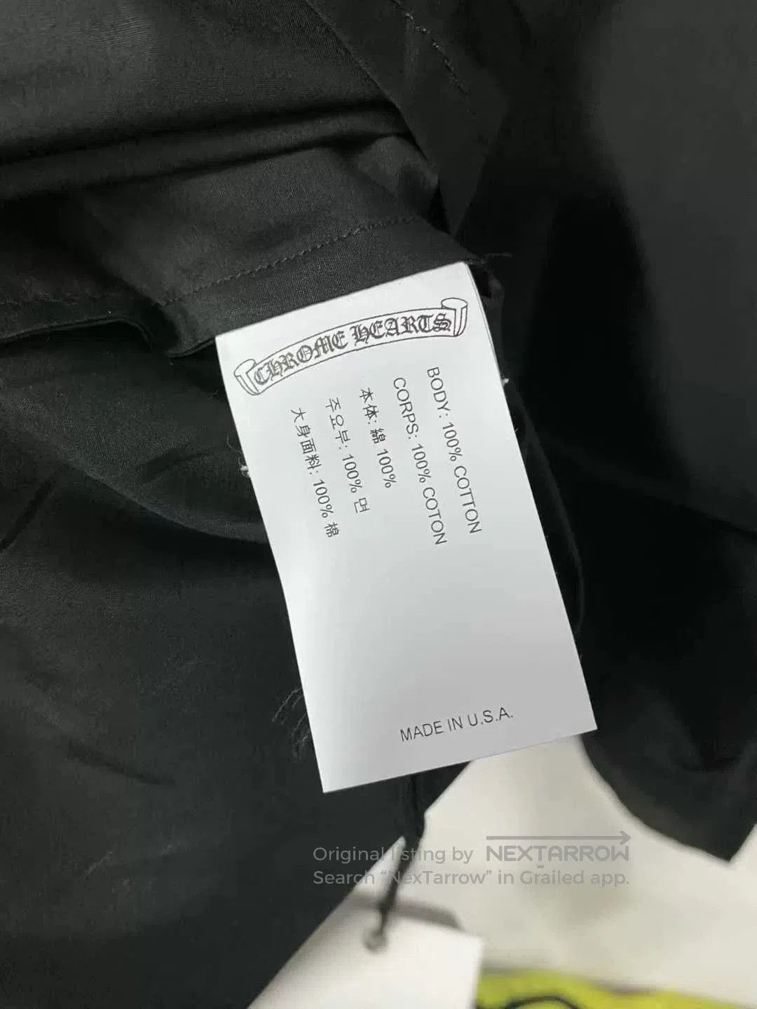 Chrome Hearts chrome hearts black embroidered long shirt. Size US S / EU 44-46 / 1 - 6 Thumbnail