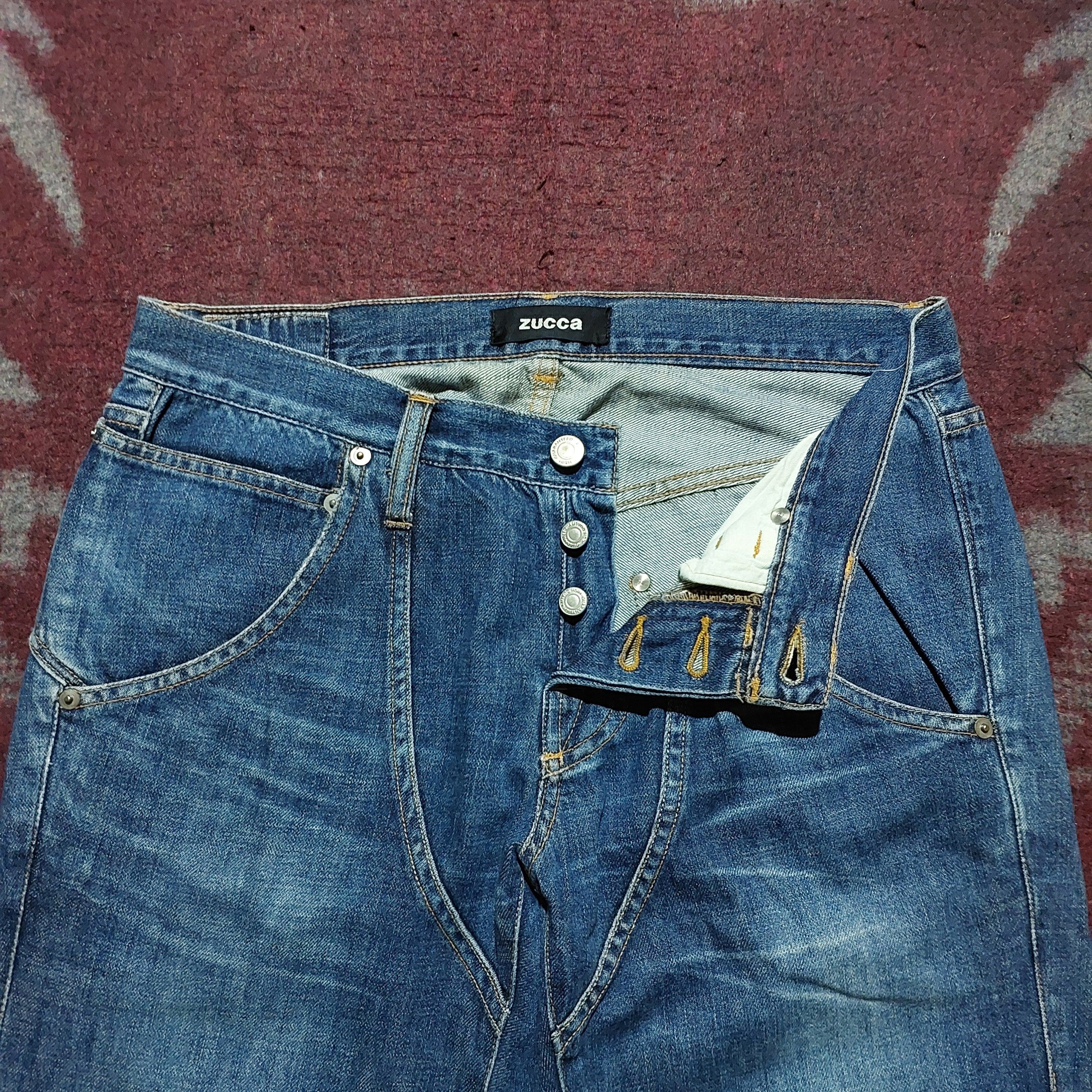 Zucca issey miyake japan blue faded straight jeans