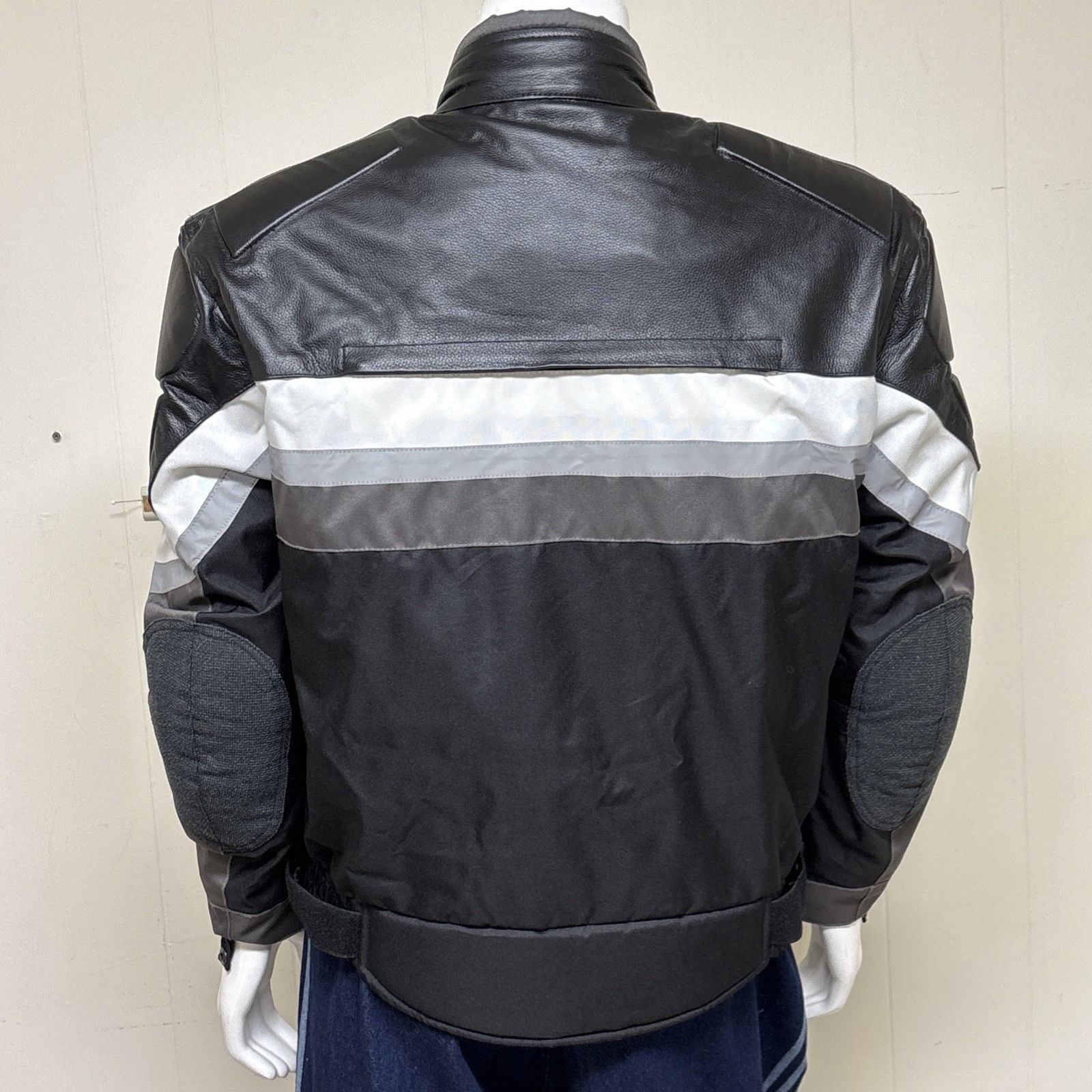 Xelement XElement Leather Motorcycle Jacket Mens L Black Reflective W Size US L / EU 52-54 / 3 - 3 Thumbnail