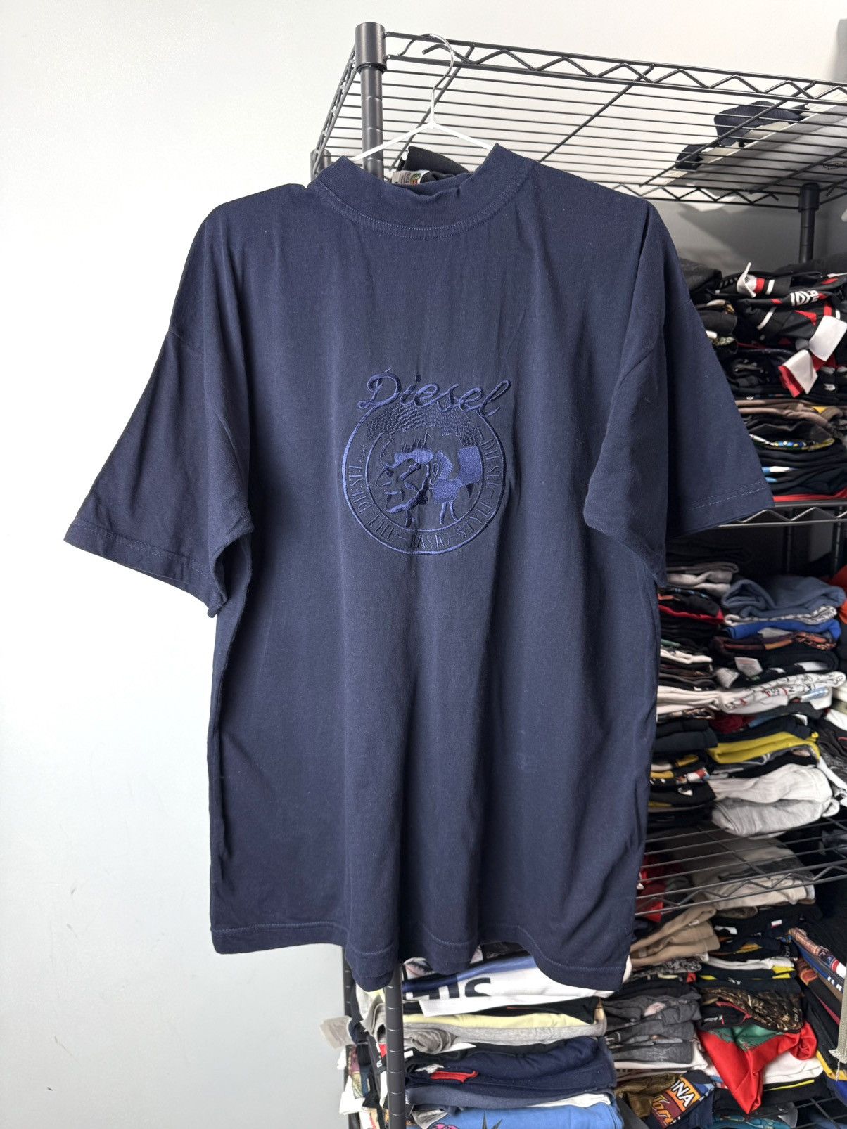 Diesel Rare Vintage 80-90 Diesel Embroidered Logo T Shirt Size US XXL / EU 58 / 5 - 1 Thumbnail