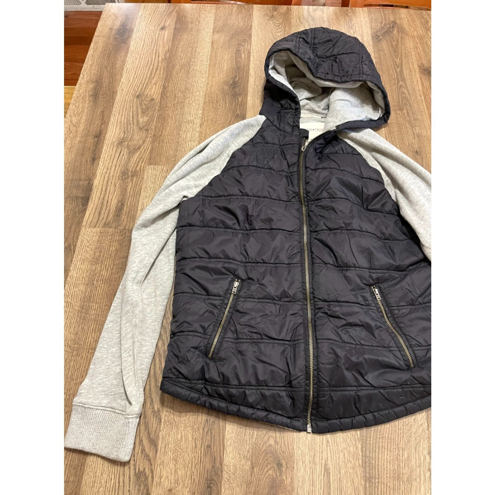 Vintage Tucker + Tate Hoodie Women XXL Gray Black Full Zip Sweatshirt Womens Size XXL / US 16-18 / IT 52-54 - 4 Thumbnail