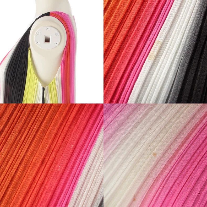 Issey Miyake Issey Miyake size:4 Pink and yellow aurora dress Size XS / US 0-2 / IT 36-38 - 6 Thumbnail