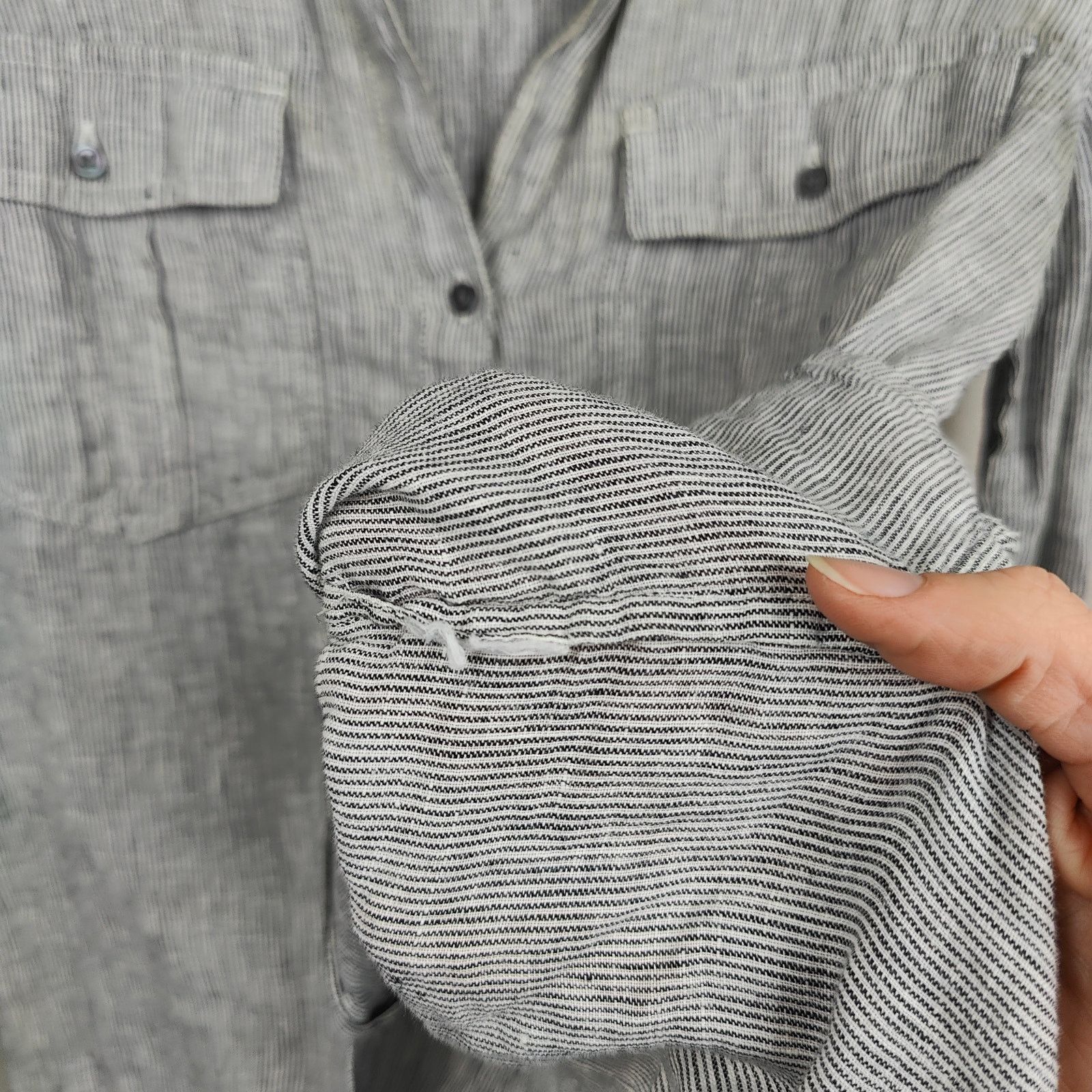 James Perse Standard James Perse Button Up Top Womens 1 Small White Gray Size S / US 4 / IT 40 - 6 Thumbnail