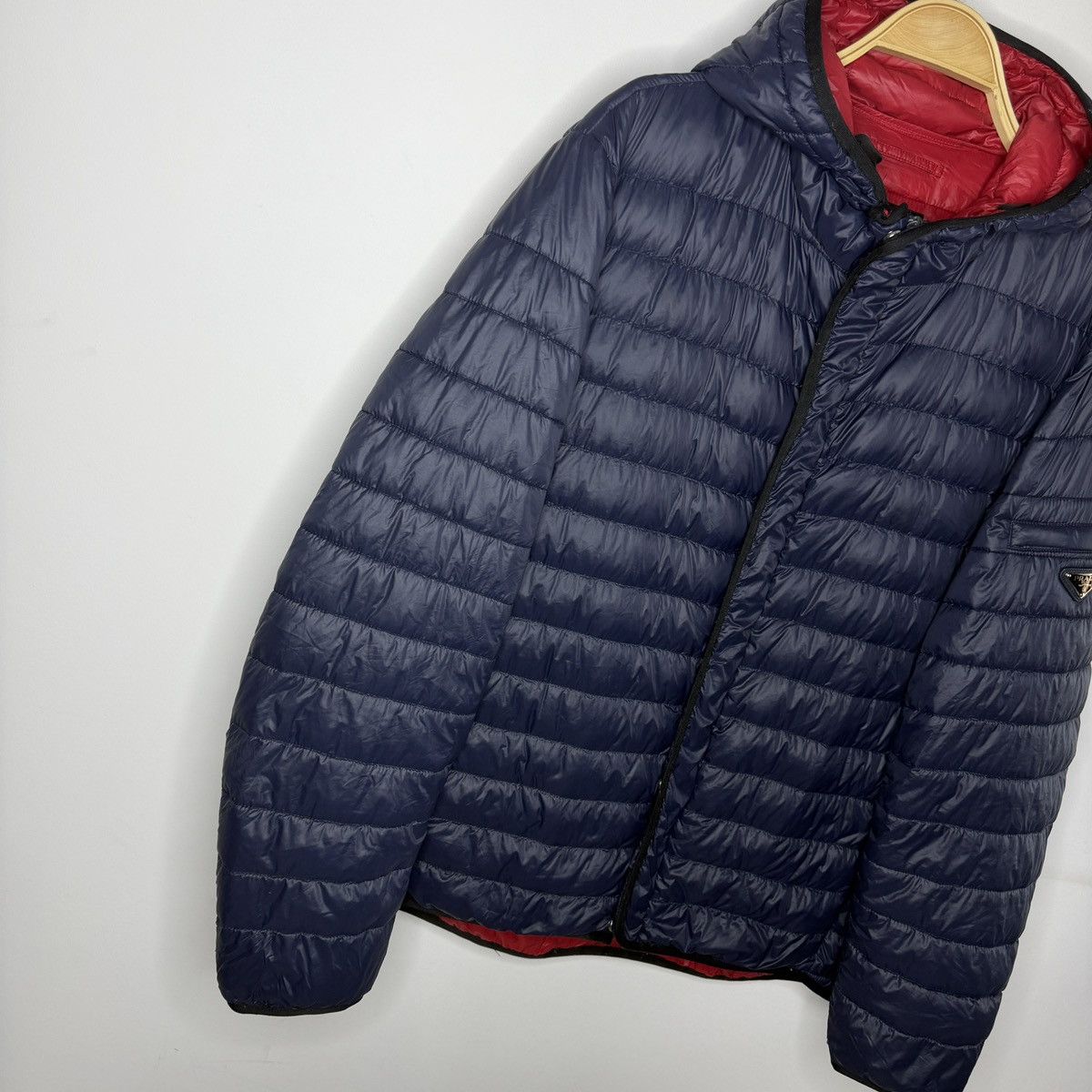 Prada Milano Puffer Down Jacket Re-Nylon Archive Navy