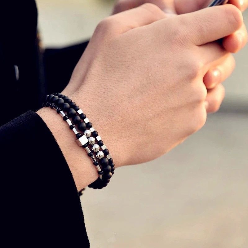 Other Black 3 pieces/ set Bead Bracelet Size ONE SIZE - 2 Thumbnail