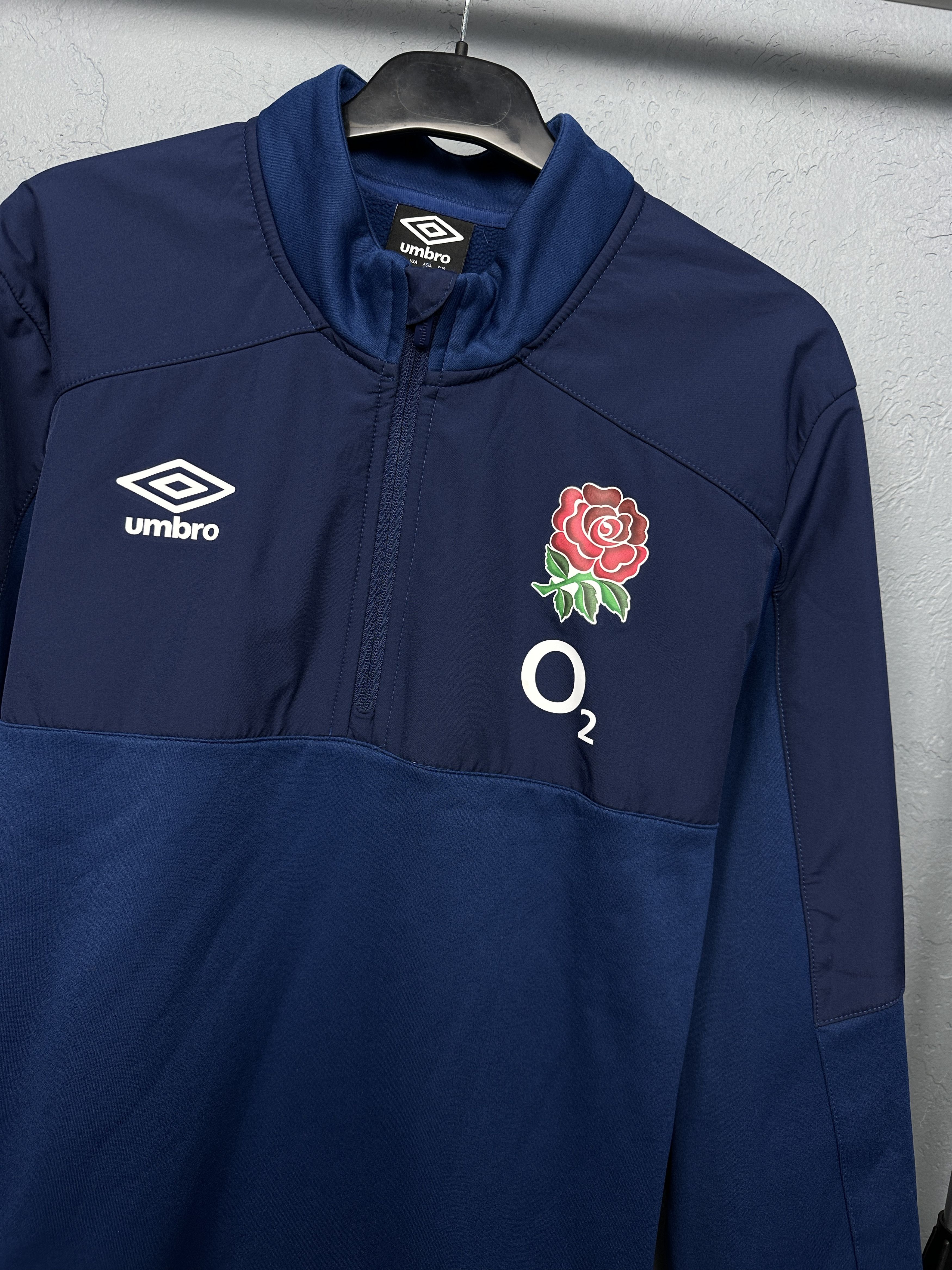Umbro Umbro O2 England Rugby 1\4 Zip Long Sleeve Jersey Size US XL / EU 56 / 4 - 2 Thumbnail