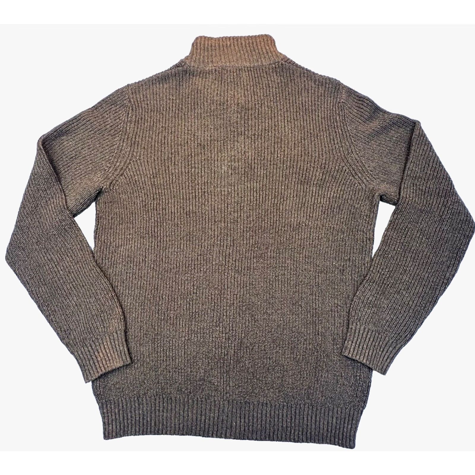 Vintage G.H. Bass & Co. Mens Large Canyon Button Olive Brown Mock Neck Sweater Shirt Size US L / EU 52-54 / 3 - 7 Thumbnail