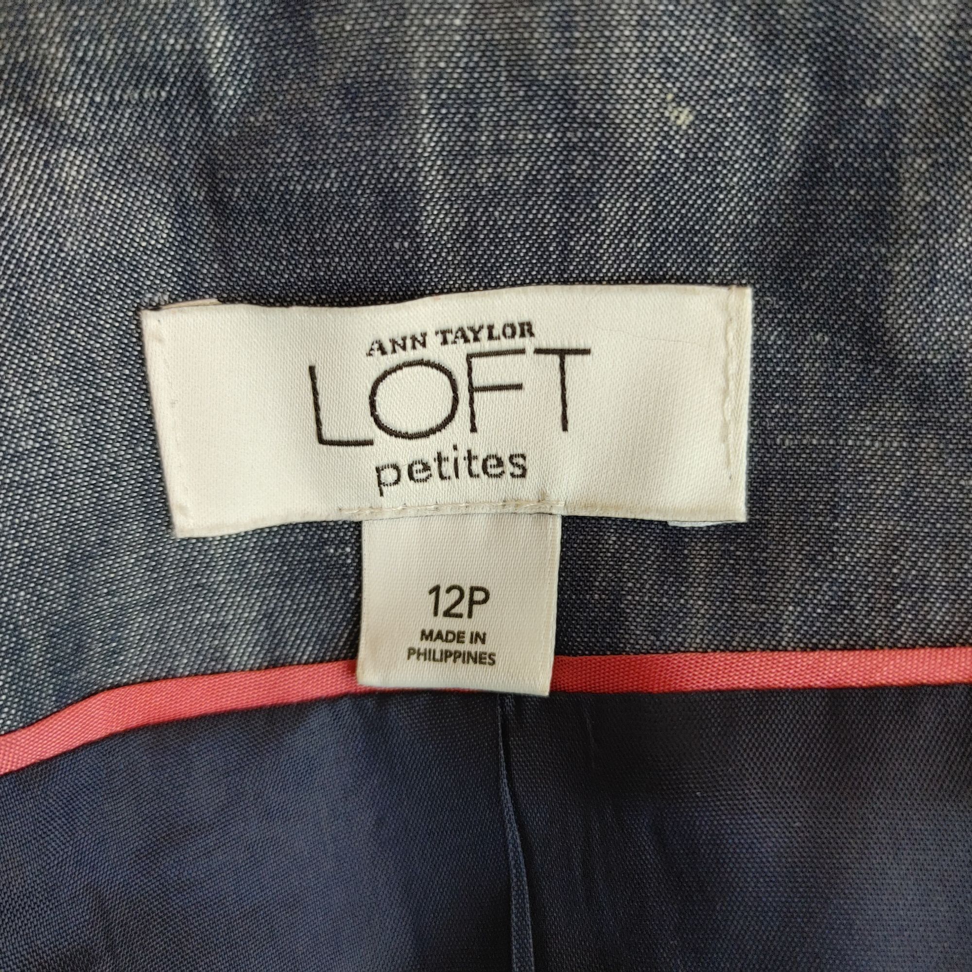 Loft Ann Taylor LOFT Women's Gray Button Down Suit Jacket 12P Size XL / US 12-14 / IT 48-50 - 3 Thumbnail
