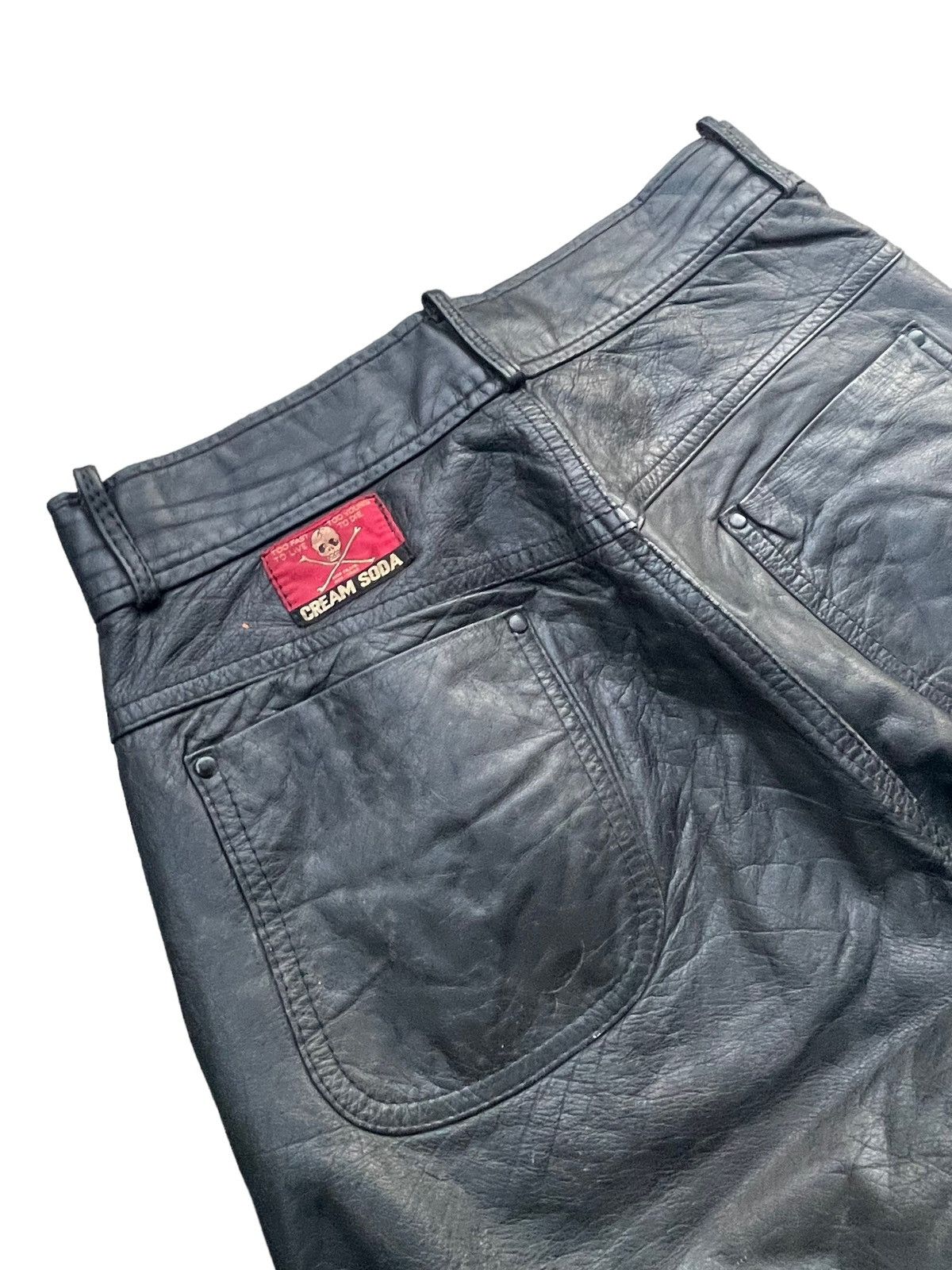 If Six Was Nine × Leather × Vintage Vintage Cream Soda Leather Pant Size US 28 / EU 44 - 8 Thumbnail