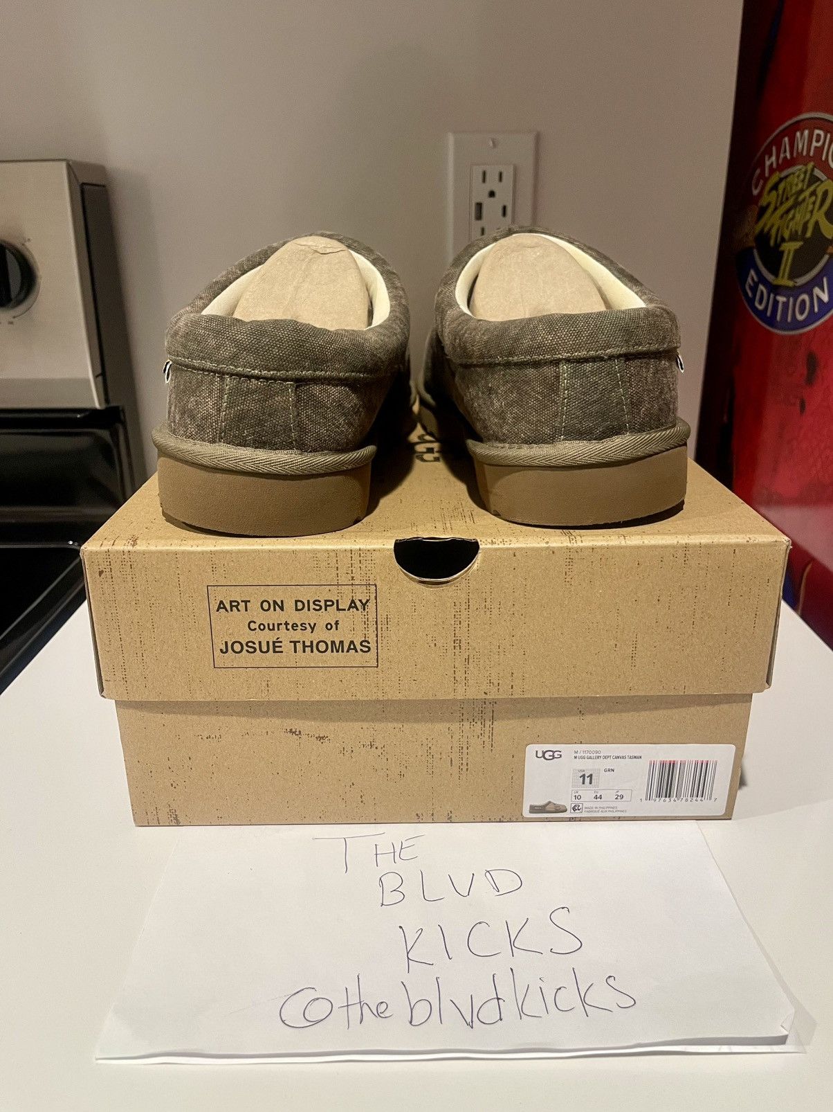 Gallery Dept. × Ugg Gallery Dept. x UGG Tasman Slipper Green Canvas Size US 11 / EU 44 - 6 Thumbnail