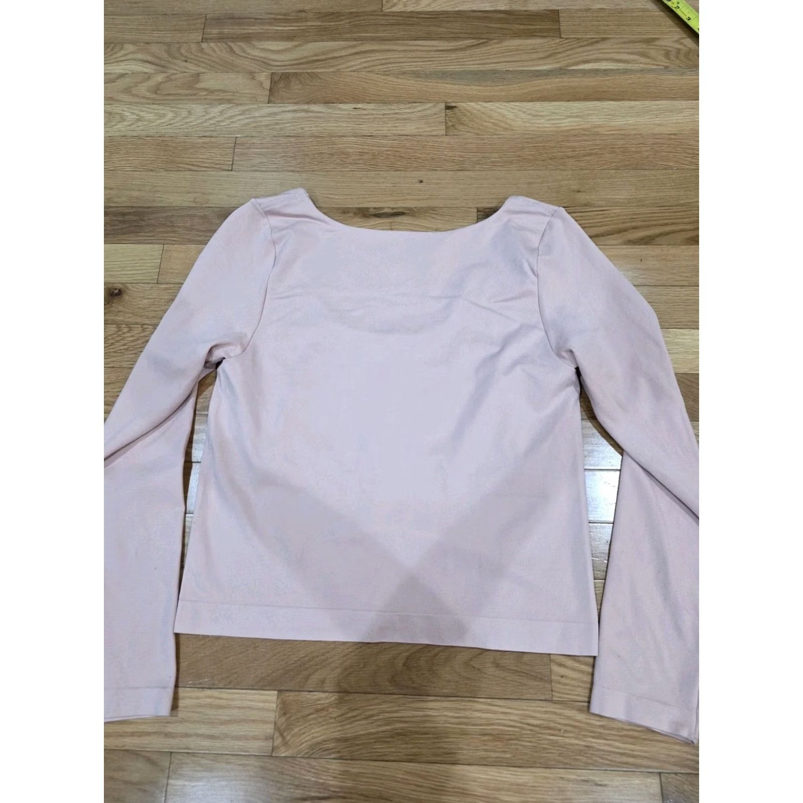 Vintage A New Day Long XL Long Sleeve Sqaude Neck Top Nylon Shirt Womens Pink XL Size XL / US 12-14 / IT 48-50 - 5 Thumbnail