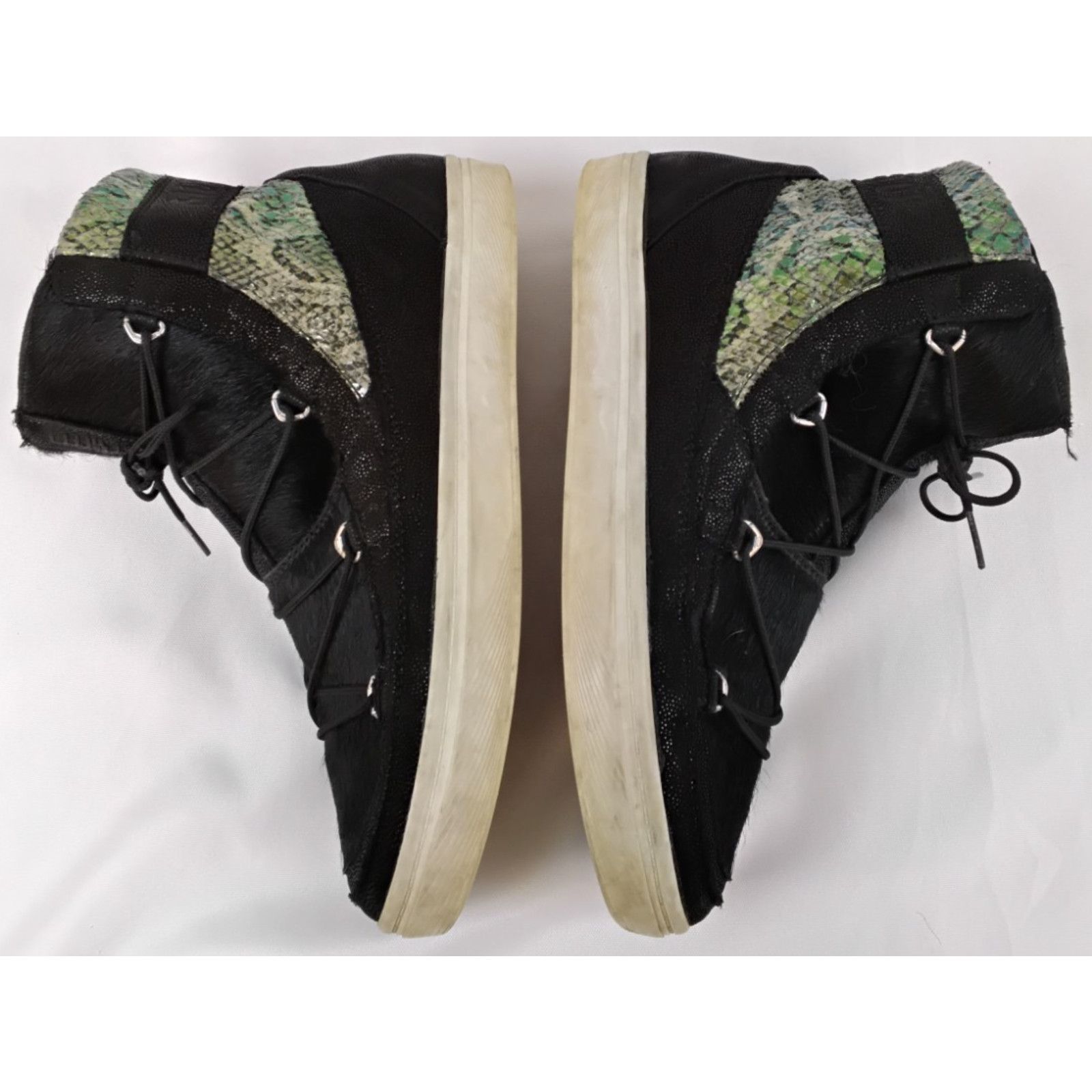 Moon Boot Moon Boot Sneakers Women's 9.5 Black Fur & Snake Print Size US 9.5 / IT 39.5 - 7 Thumbnail