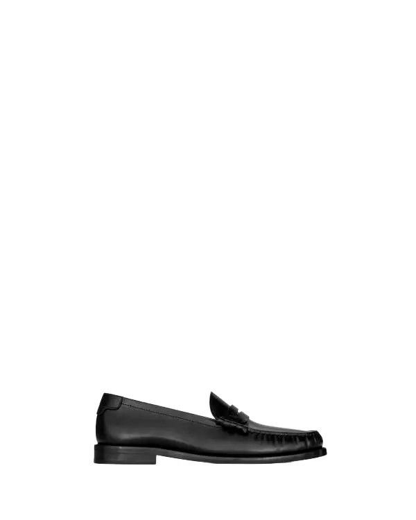 YSL Le Loafer Classic Black Glazed Leather