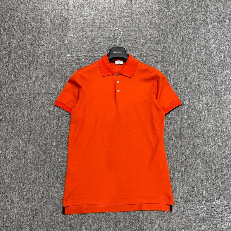 Hermes Hermes Orange Short-Sleeve Polo Shirt Size US M / EU 48-50 / 2 - 1 Thumbnail