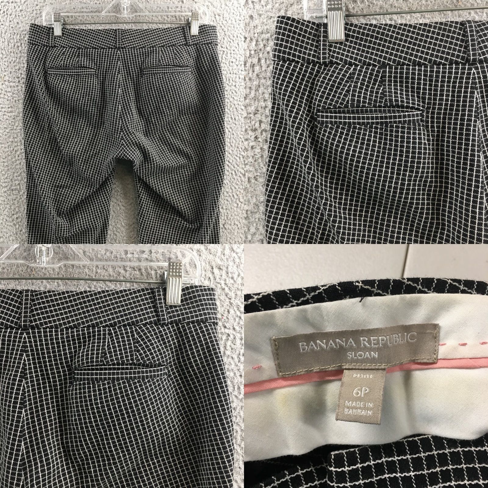 Banana Republic Banana Republic Sloan Capri Pants Womens 6P Black Gingham Zip Capris Petite Pants Indoor Casual Mens Women Girls 2? Size 28" / US 6 / IT 42 - 9 Thumbnail