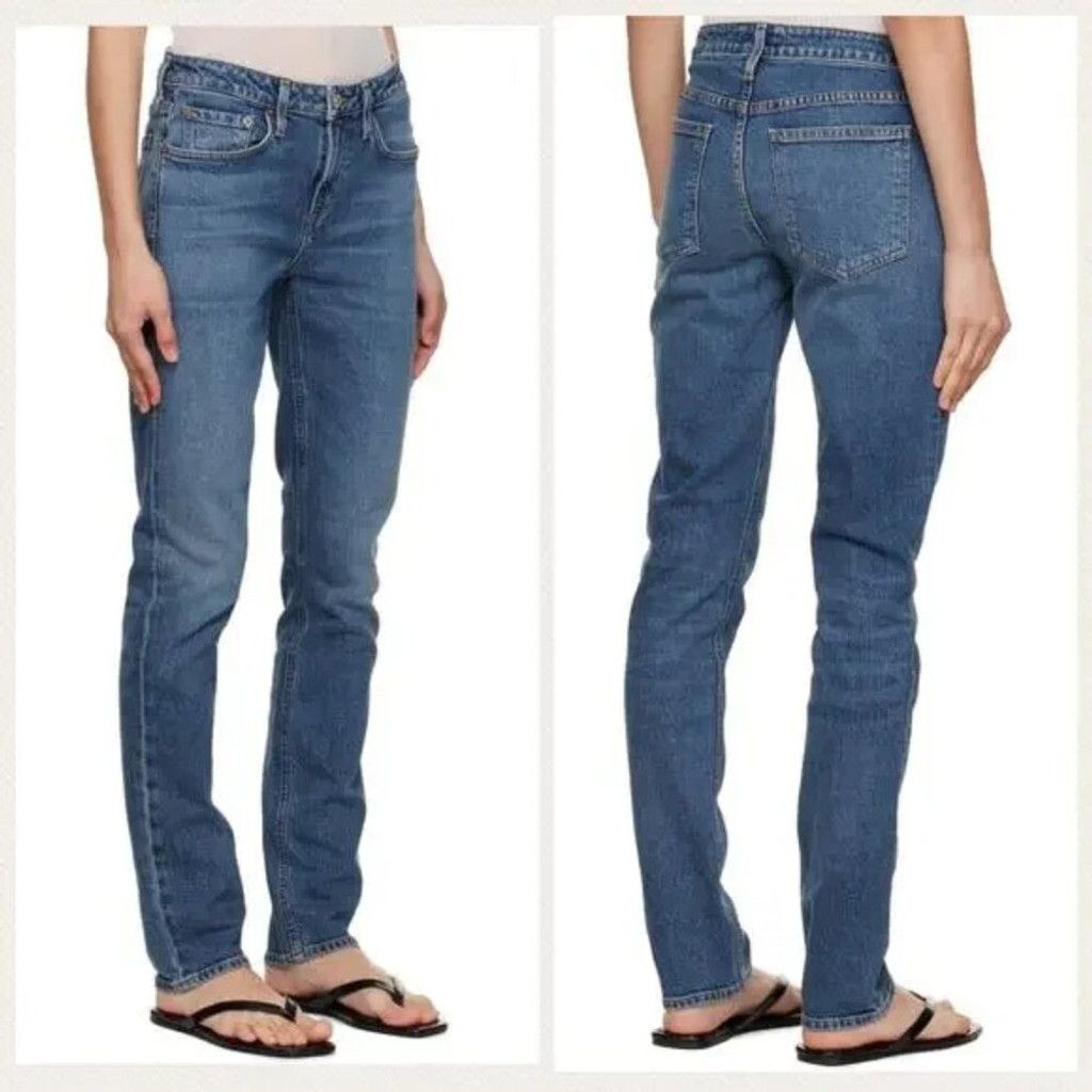 Agolde AGOLDE Devon Stovepipe Organic Denim Blue Wash Jeans Sz 26 Size 26" / US 2 / IT 38 - 1 Thumbnail