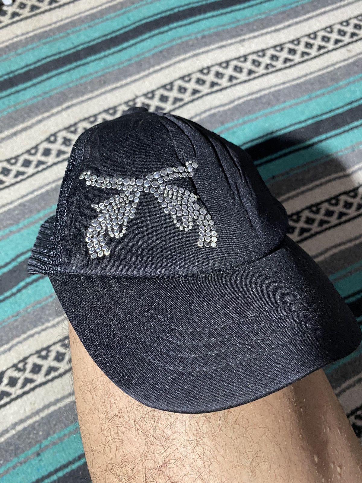 Y2K Trucker Hat Studded Double Gun