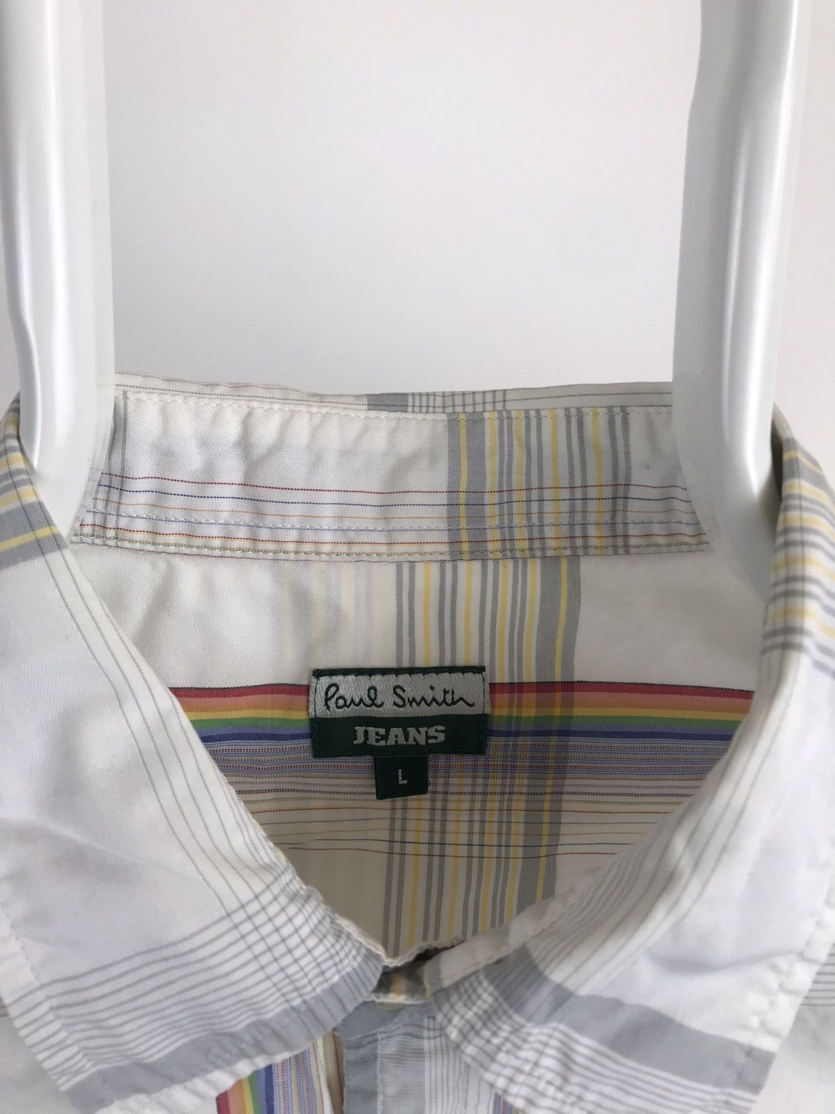 Paul Smith Vintage Paul Smith Rainbow Short Sleeve Shirt Size US L / EU 52-54 / 3 - 3 Thumbnail
