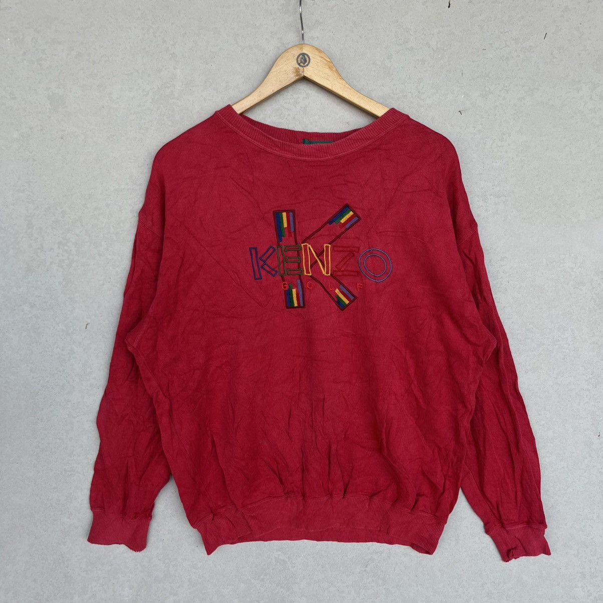 Other Vintage Kenzo Red Sweatshirt With Embroidered Logo Size S Size US S / EU 44-46 / 1 - 1 Thumbnail