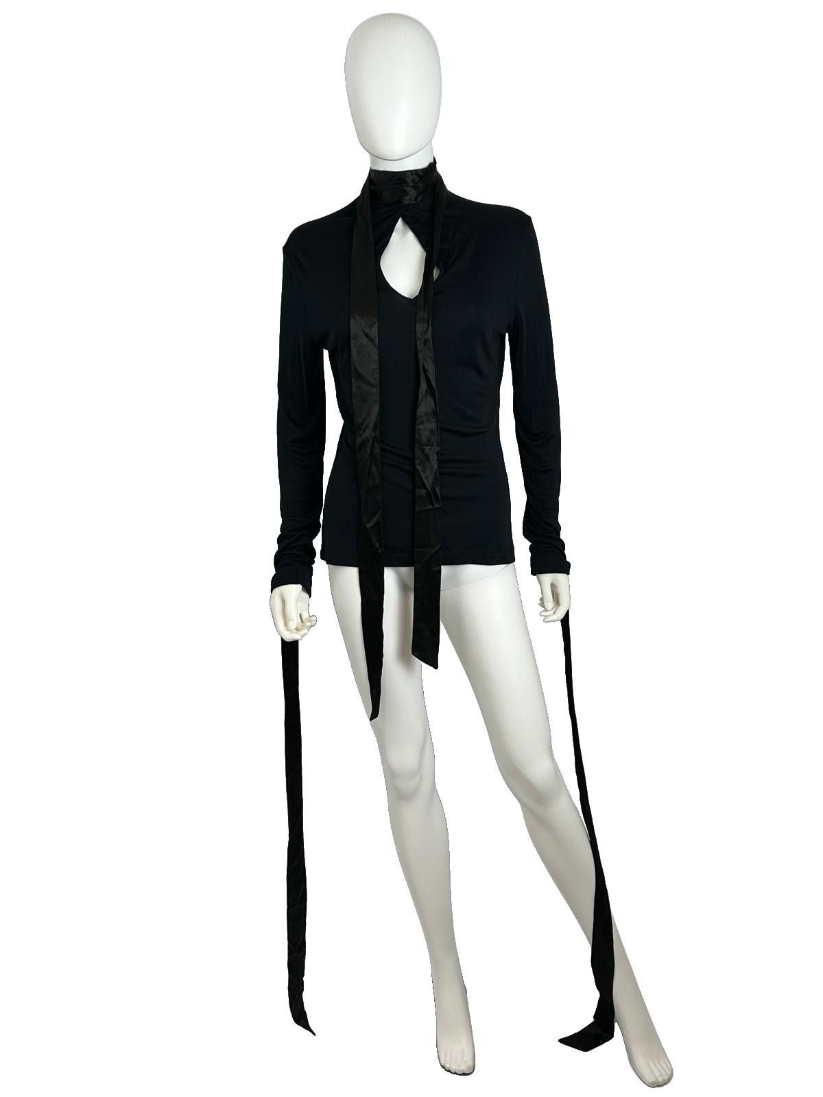 Alexander McQueen Alexander McQueen F/W 2000 'Eshu' Runway Silk Ribbon Top Size M / US 6-8 / IT 42-44 - 3 Thumbnail