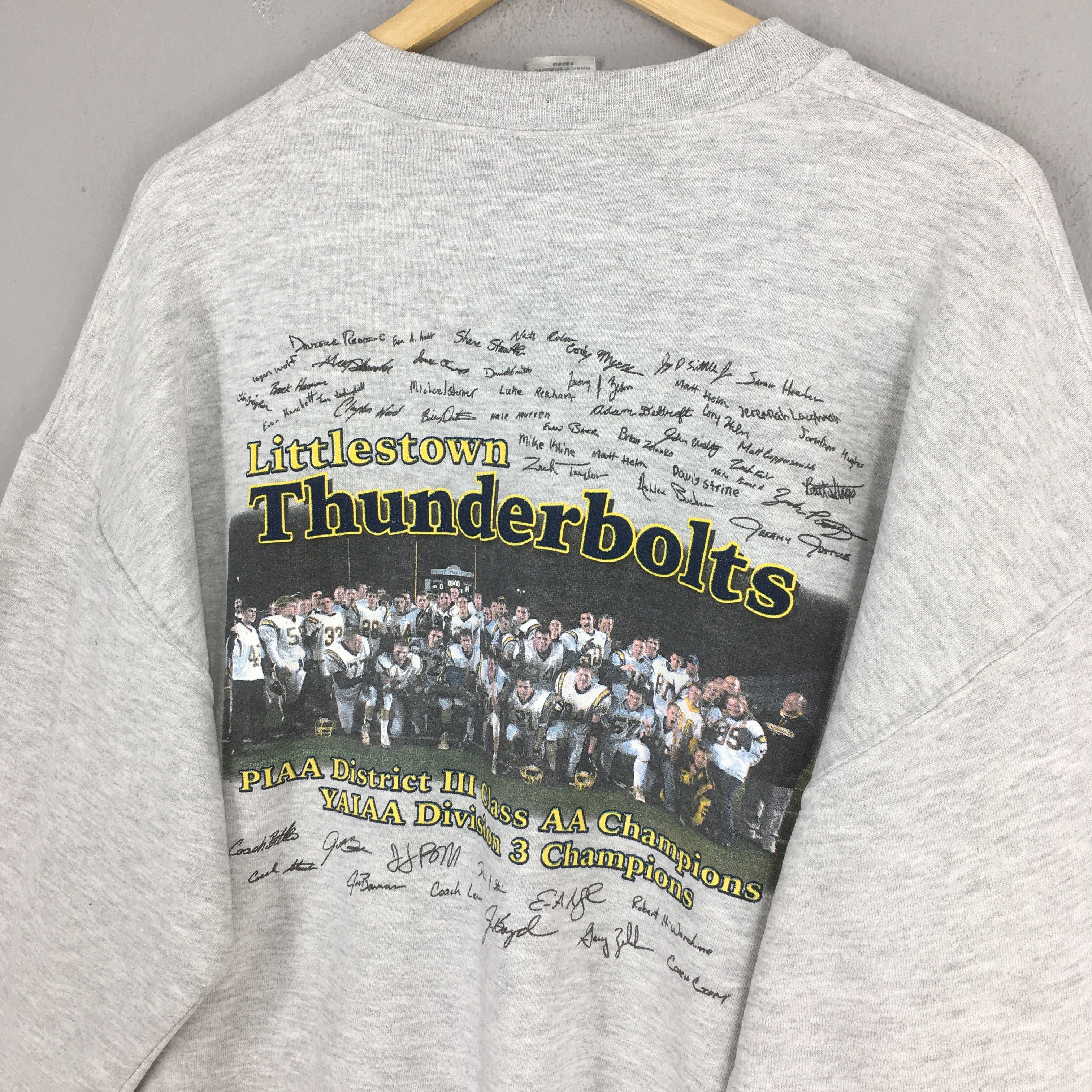 NCAA × Vintage Vintage Littlestown Thunderbolts Gray Sweatshirt XLarge Size US XL / EU 56 / 4 - 8 Thumbnail