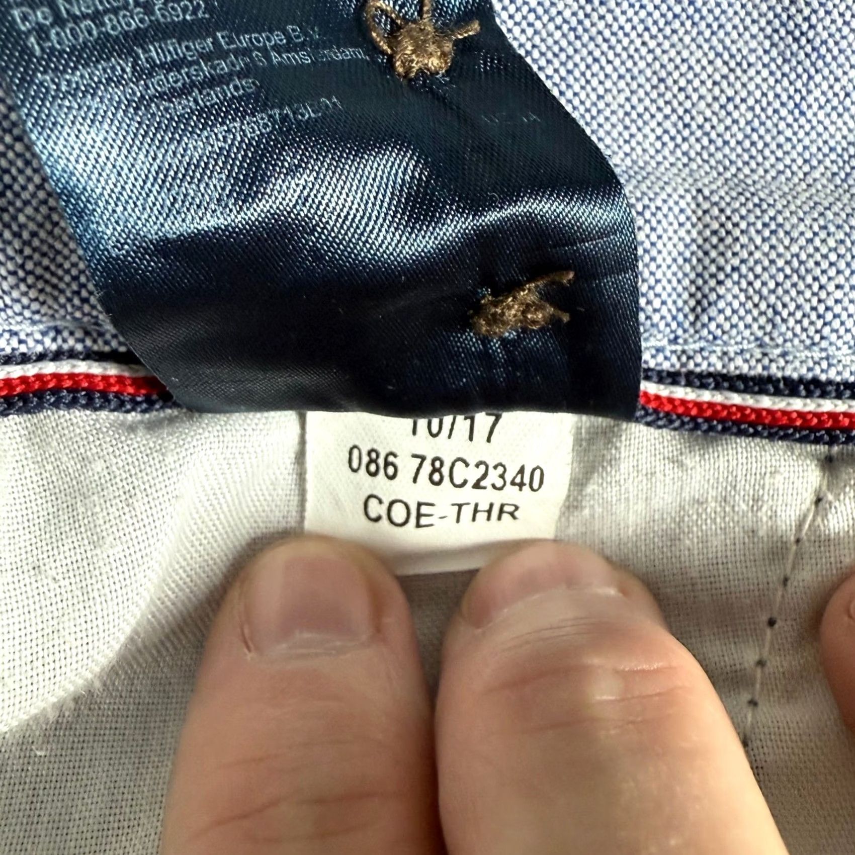 Tommy Hilfiger Tommy Hilfiger Custom Fit Chino Pants Men Blue 34x34 Waist 34 Inseam 34 Flat Front Pockets Logo Button Zip Workwear Casual Dress Pants Size US 34 / EU 50 - 6 Thumbnail