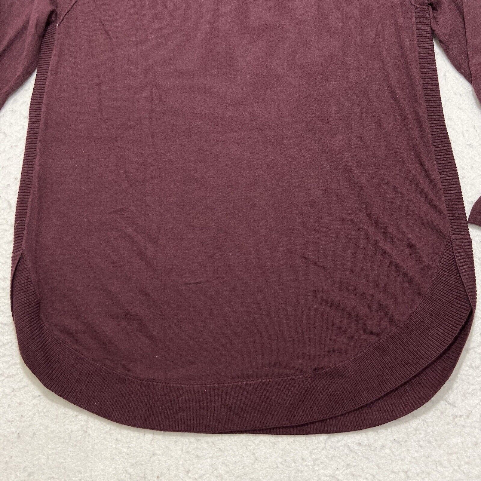 Nordstrom Caslon Women's Small Wool Blend Maroon Turtleneck Sweater Size S / US 4 / IT 40 - 6 Thumbnail