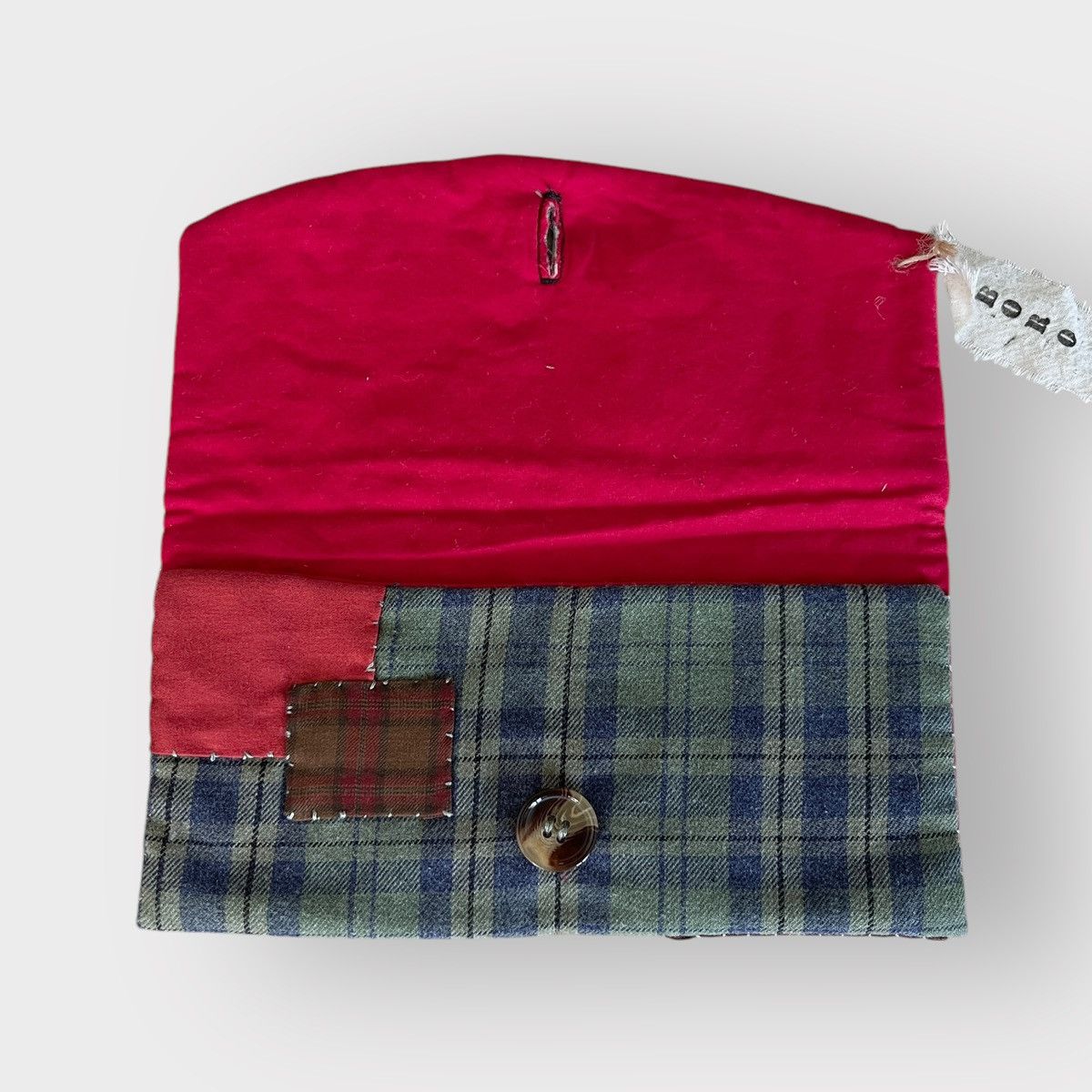 Designer RARE! 1 of 1 Japanese Boro Traditional Long Fabric Wallet Size ONE SIZE - 4 Thumbnail