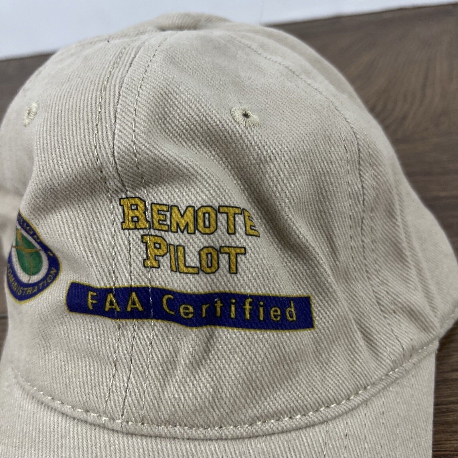 Other Remote Pilot Hat FAA Certified Hat Brown Cap Adjustable Brow Size ONE SIZE - 6 Thumbnail