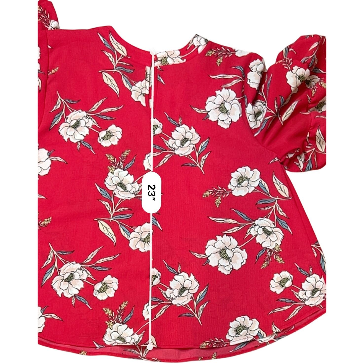 Other URBAN Romantics Red Floral Swing Blouse LARGE NWOT Romance Size L / US 10 / IT 46 - 7 Thumbnail