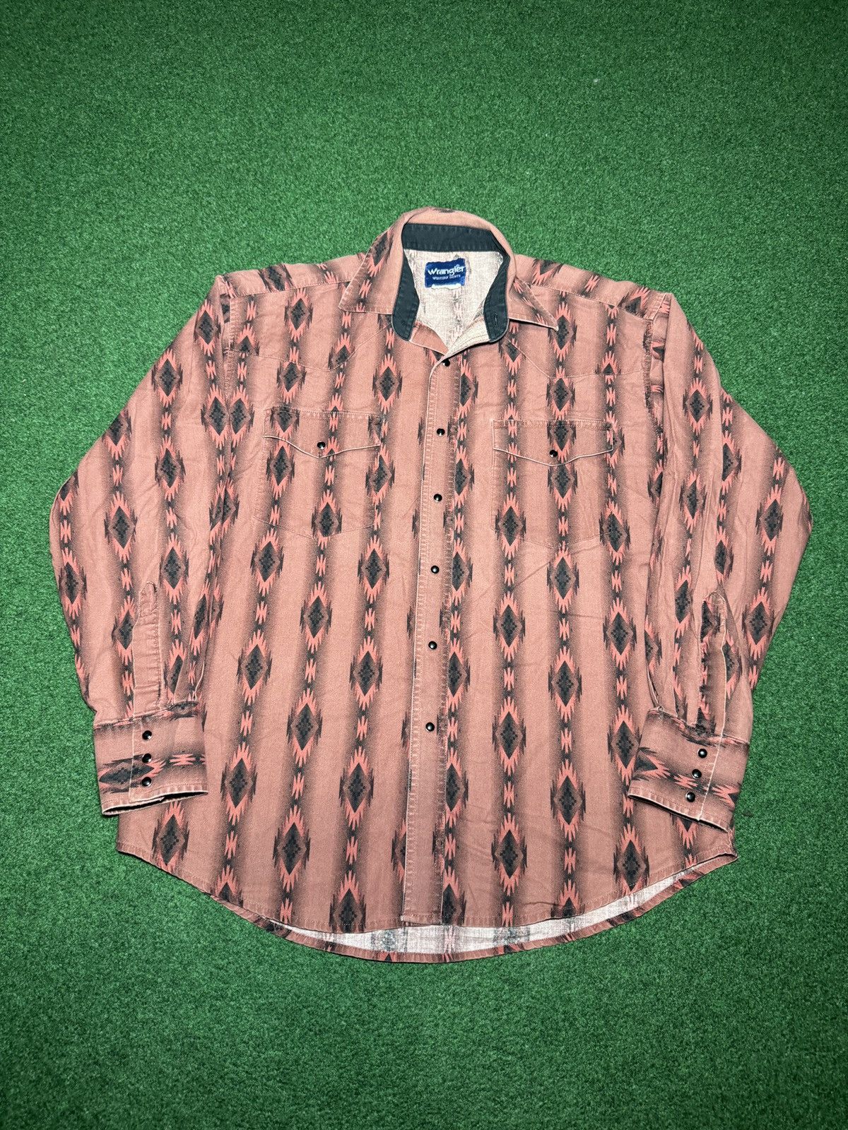 Wrangler Vintage 90s Wrangler Western Pearl Snap L Brushopper Shirt Size US L / EU 52-54 / 3 - 1 Thumbnail