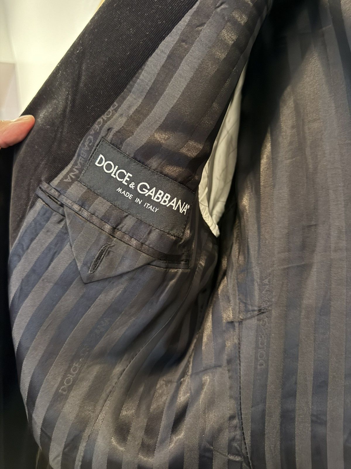 Dolce & Gabbana Dolce Gabbana black corduroy blazer Size 40R - 4 Thumbnail